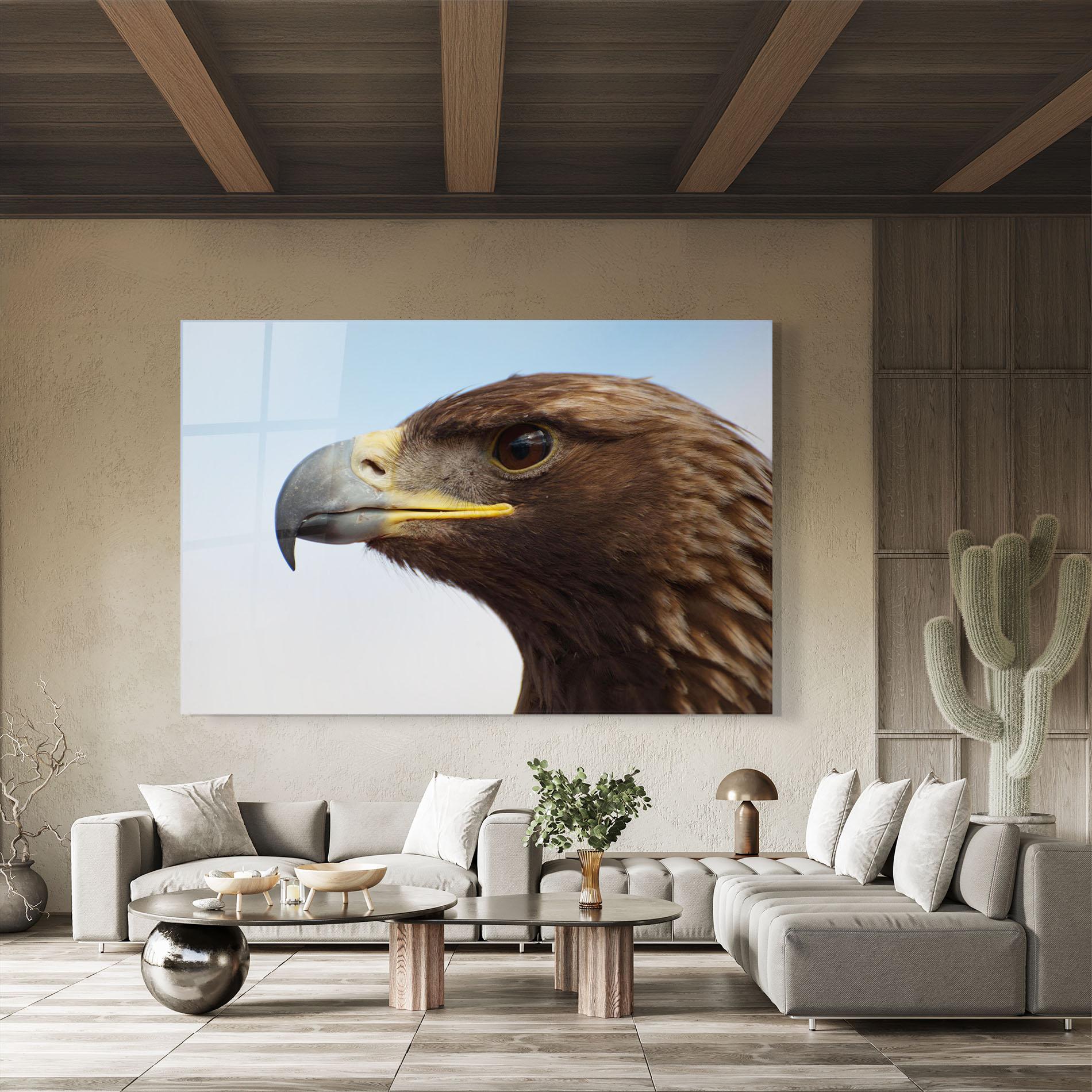 Tablou Sticla Brown Head Eagle mockup 8