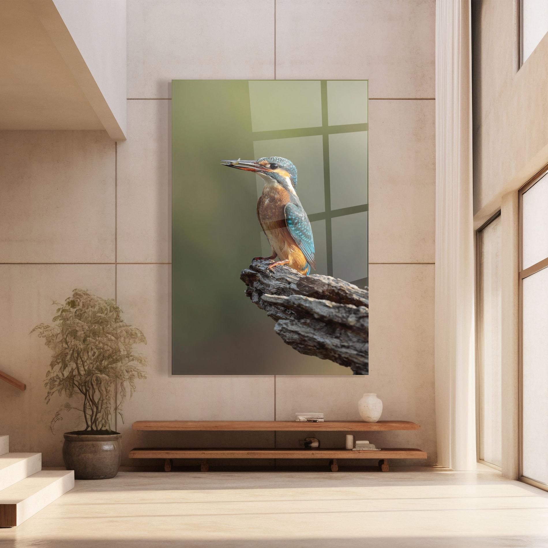 Tablou Sticla Female Kingfisher mockup 8