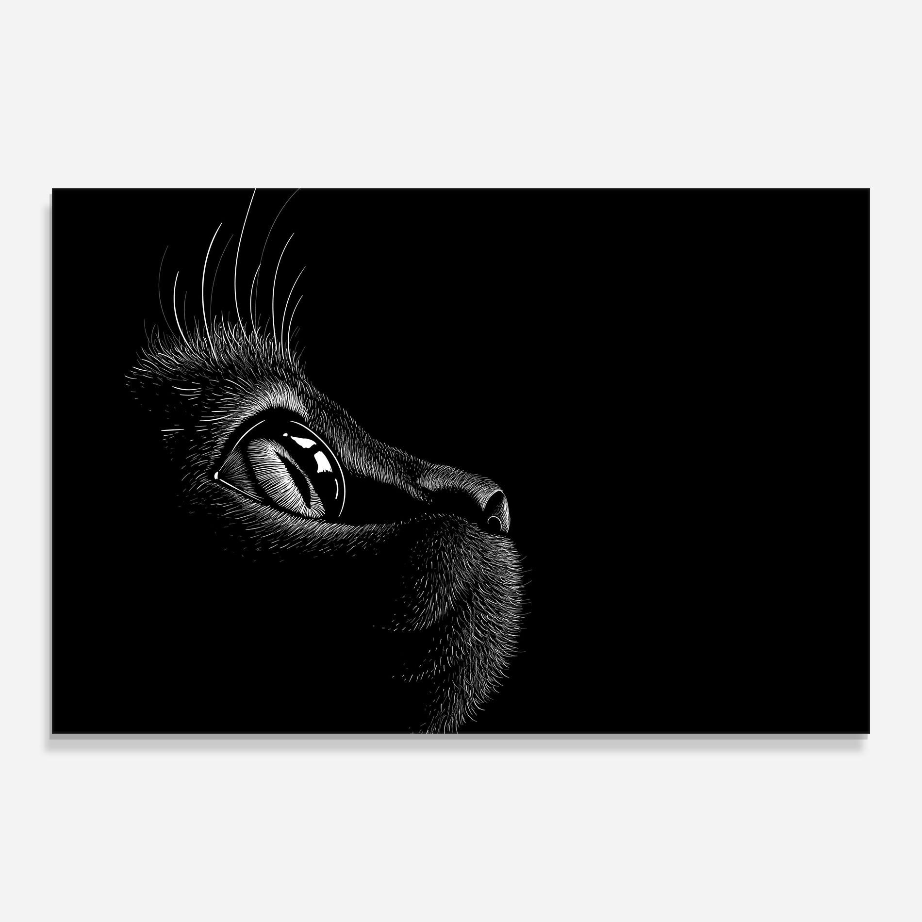 Tablou Sticla Glass Eye Cat mockup 0