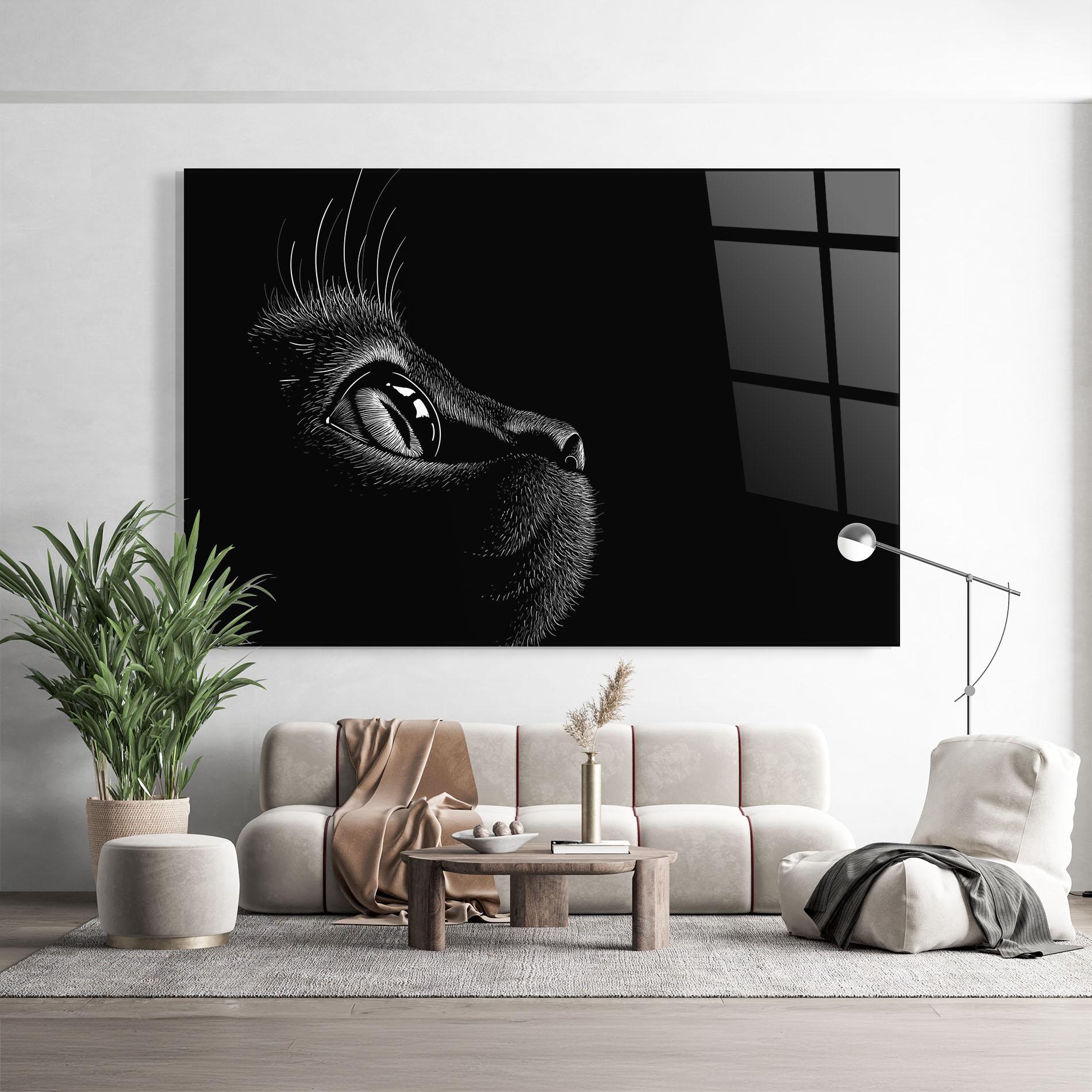 Tablou Sticla Glass Eye Cat mockup 9