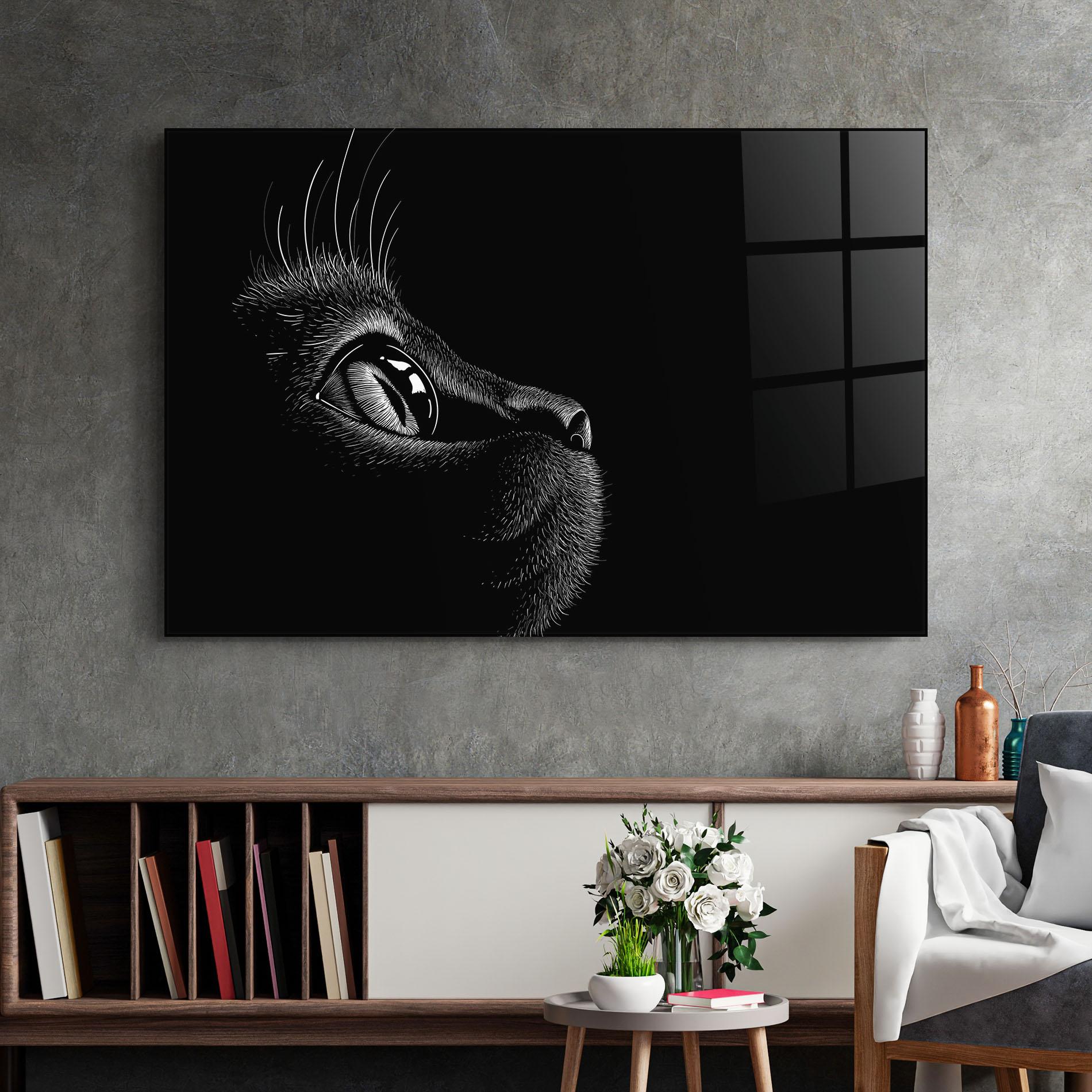 Tablou Sticla Glass Eye Cat mockup 2