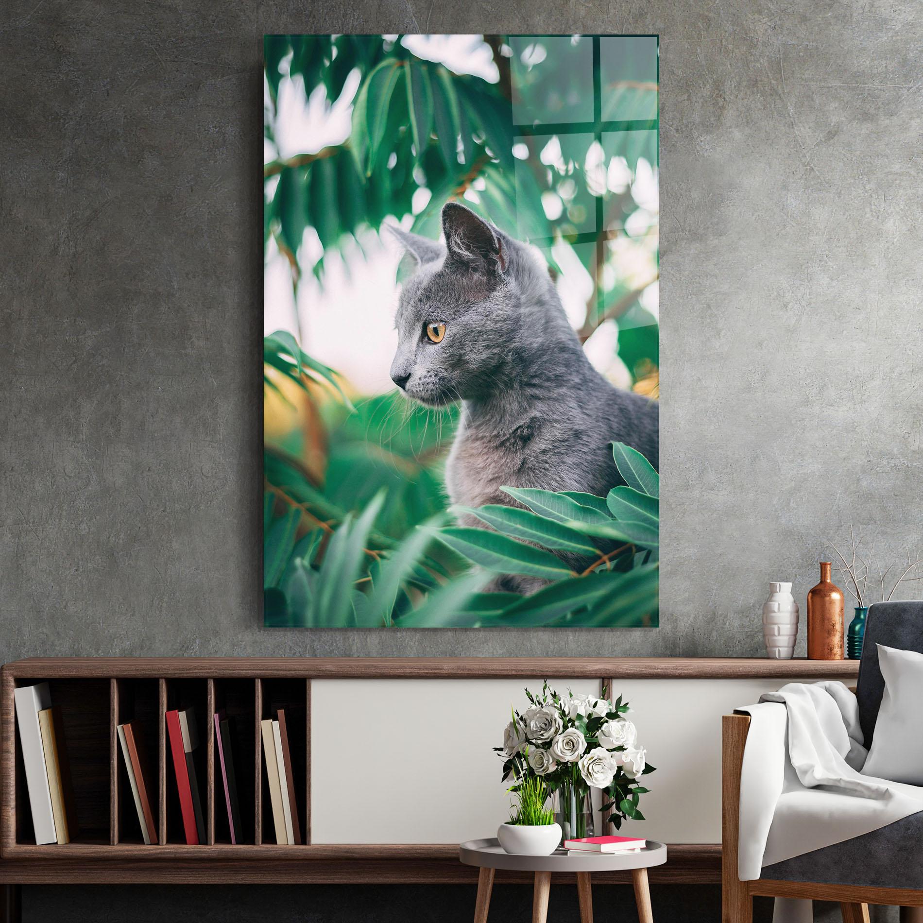 Tablou Sticla Cat Tree mockup 2