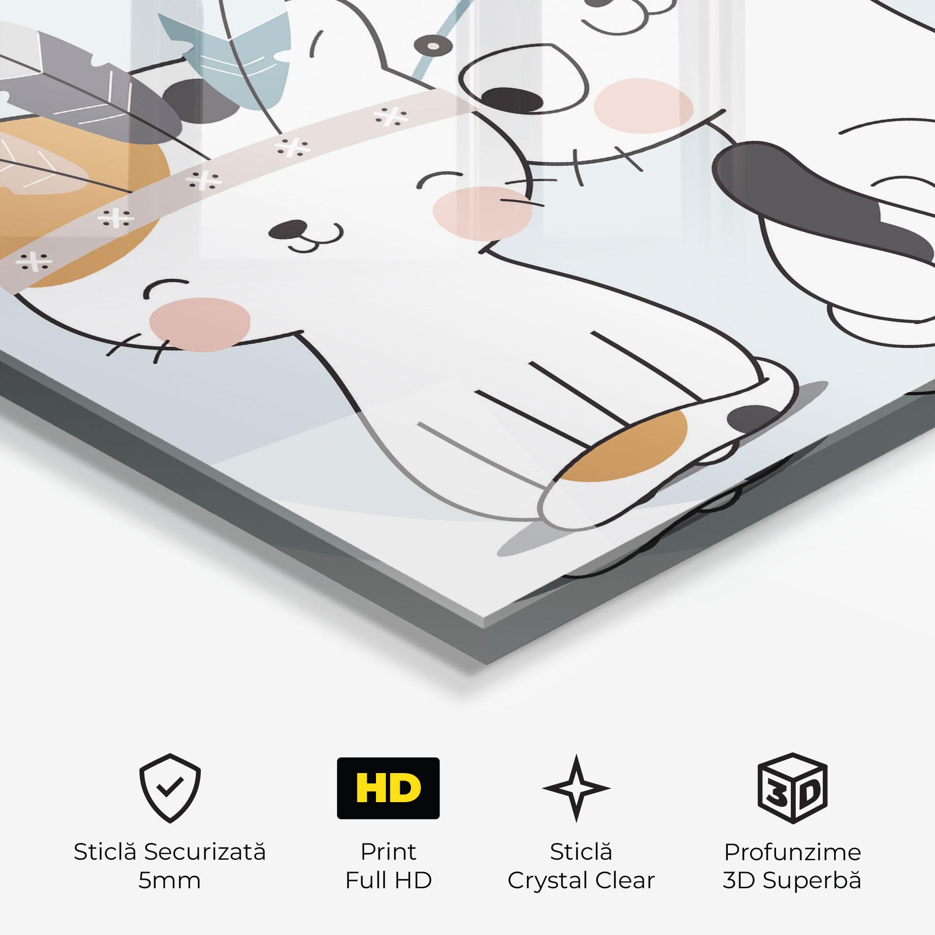 Tablou Sticla Bff Cats mockup 3