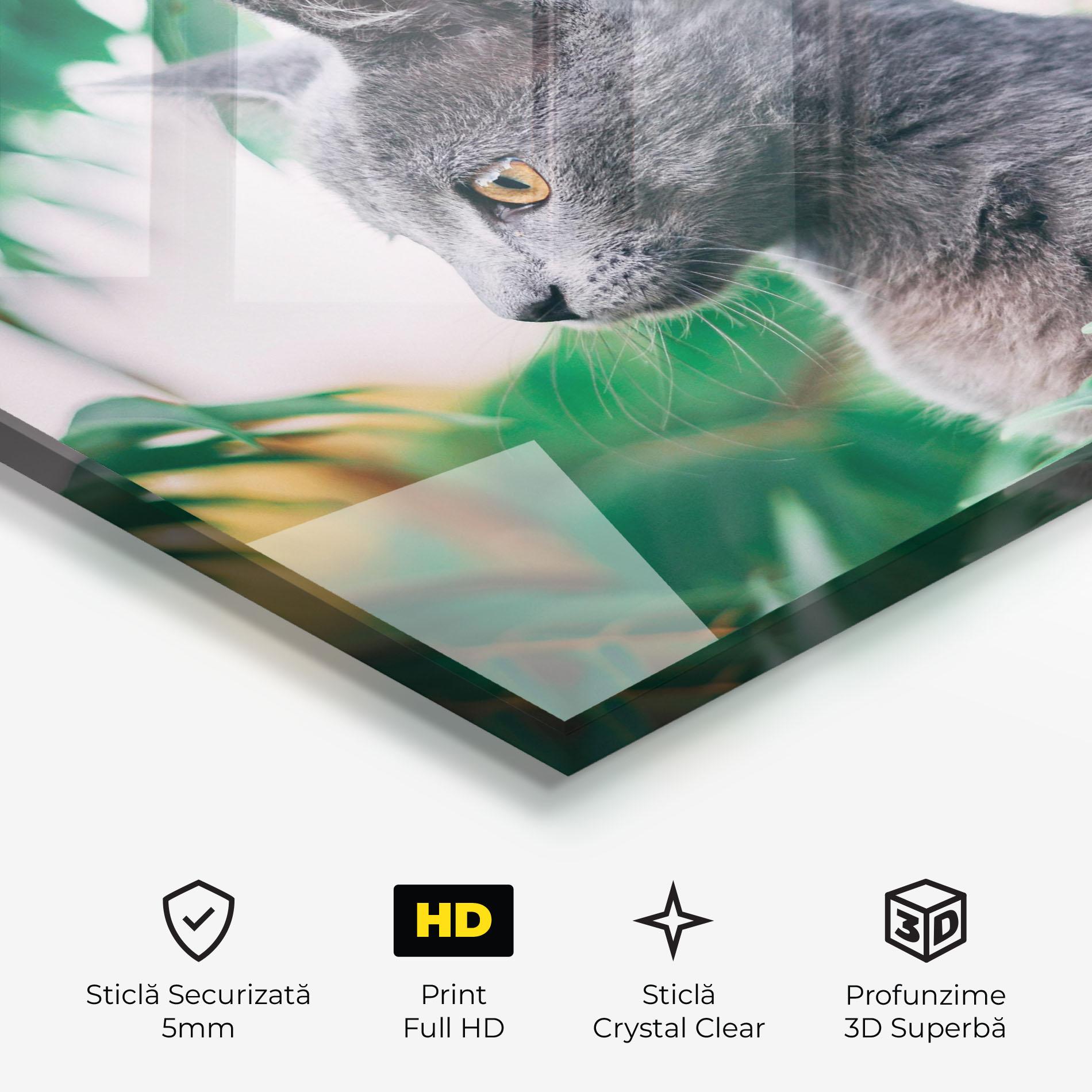 Tablou Sticla Cat Tree mockup 3