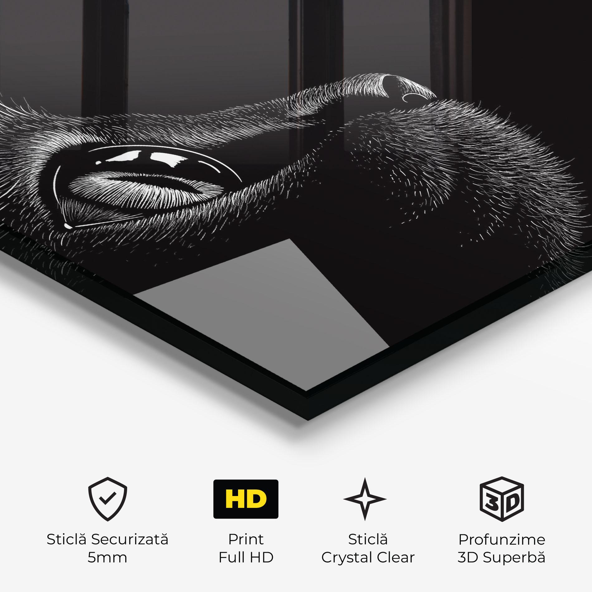 Tablou Sticla Glass Eye Cat mockup 3