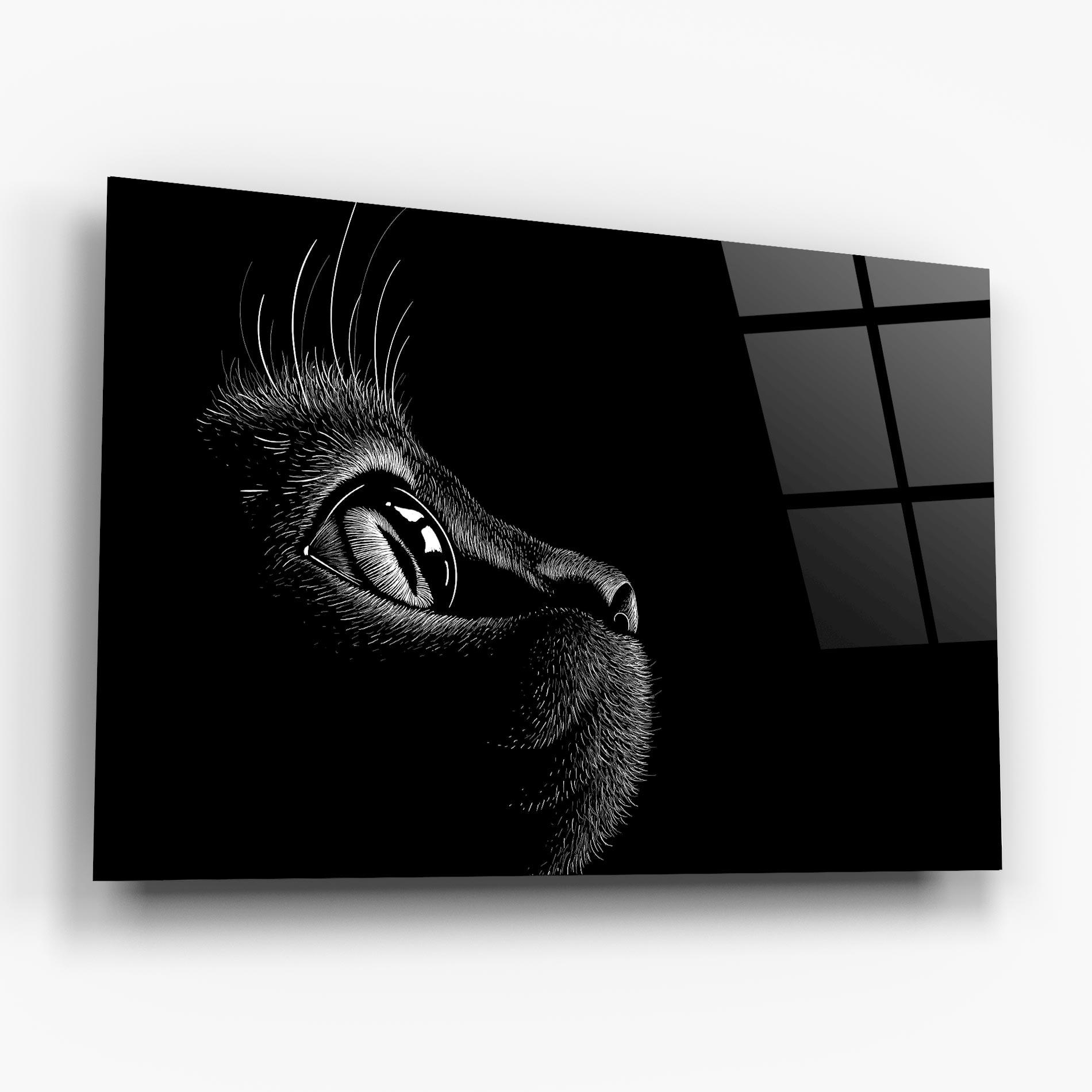 Tablou Sticla Glass Eye Cat mockup 6