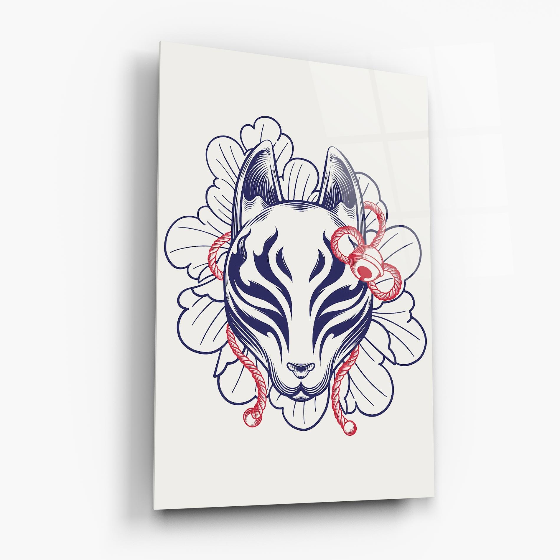 Tablou Sticla Asiatic Cat mockup 6