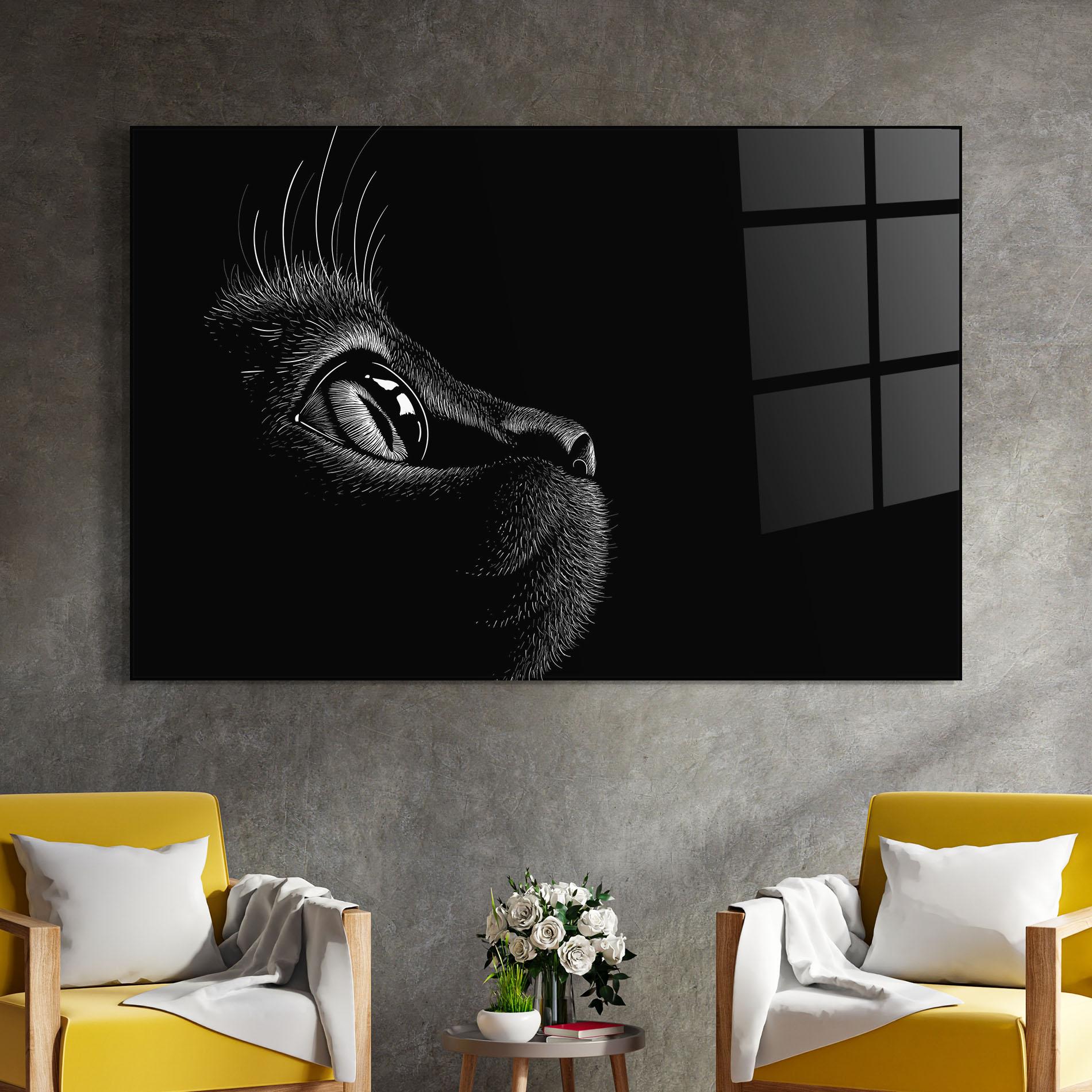 Tablou Sticla Glass Eye Cat mockup 4