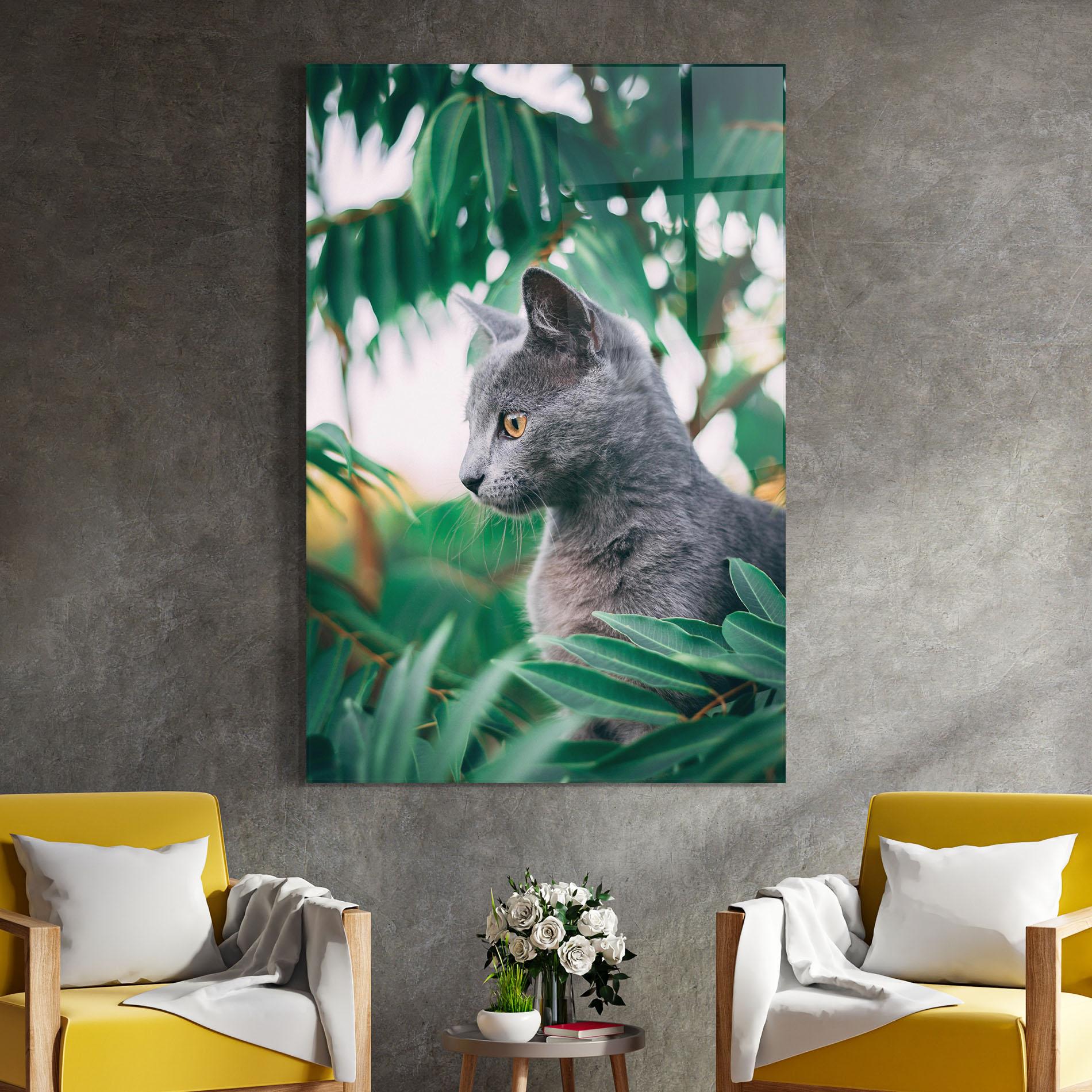 Tablou Sticla Cat Tree mockup 4