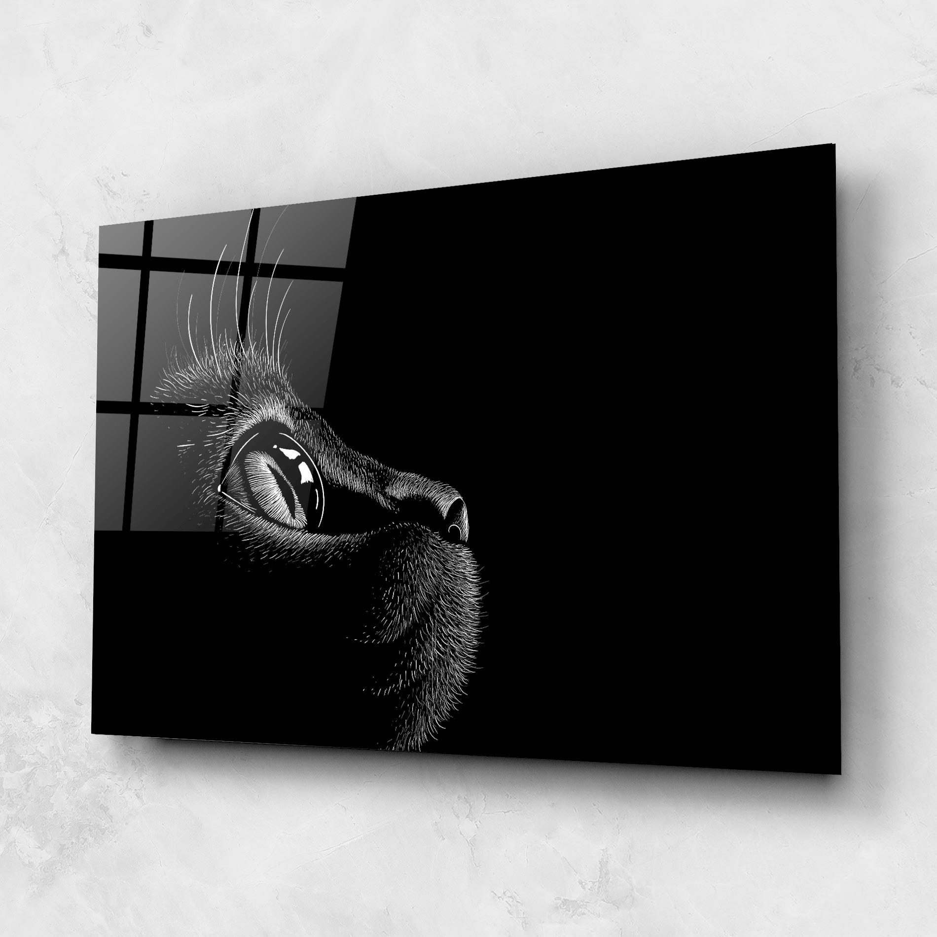 Tablou Sticla Glass Eye Cat mockup 1