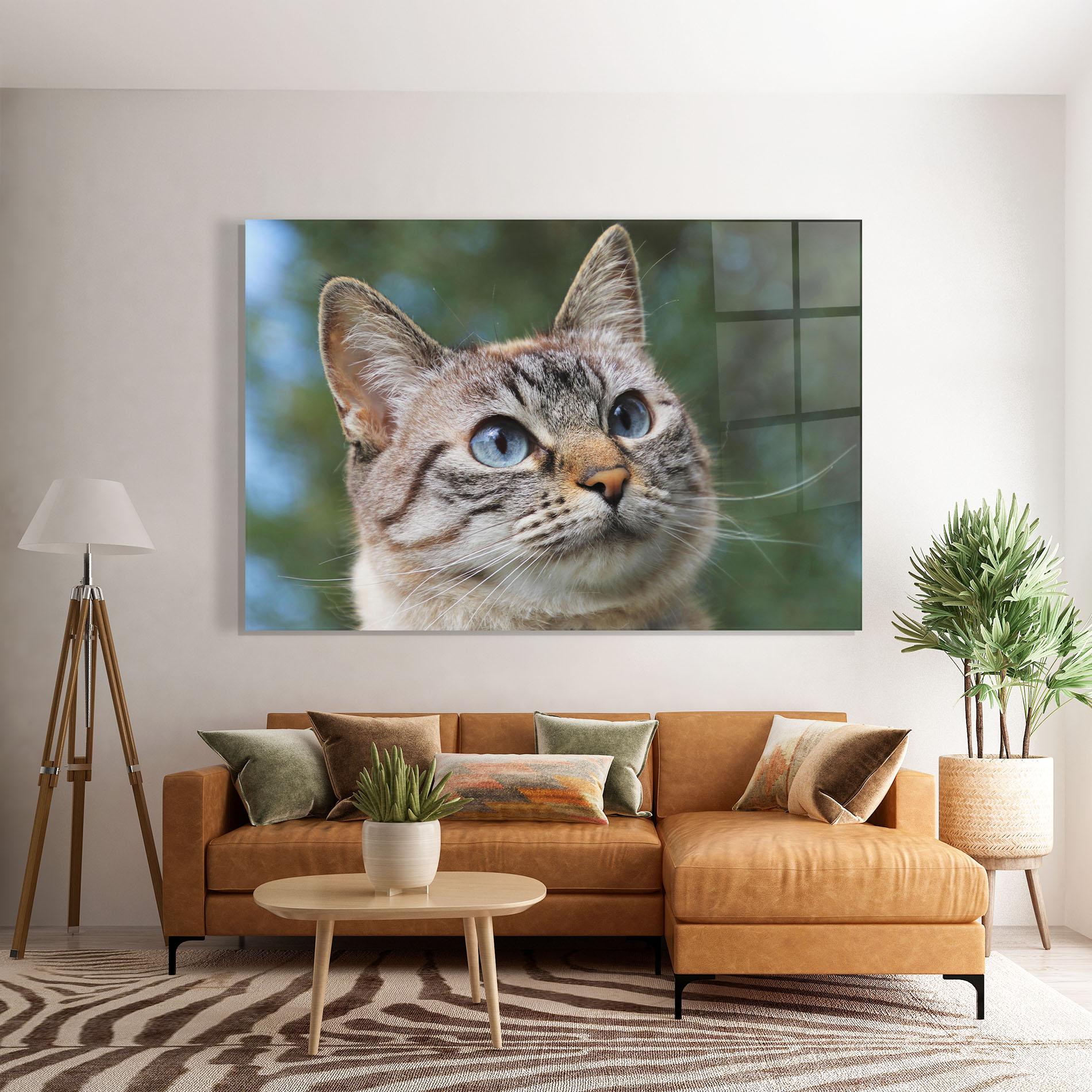 Tablou Sticla Blue Eyes Cutie mockup 7