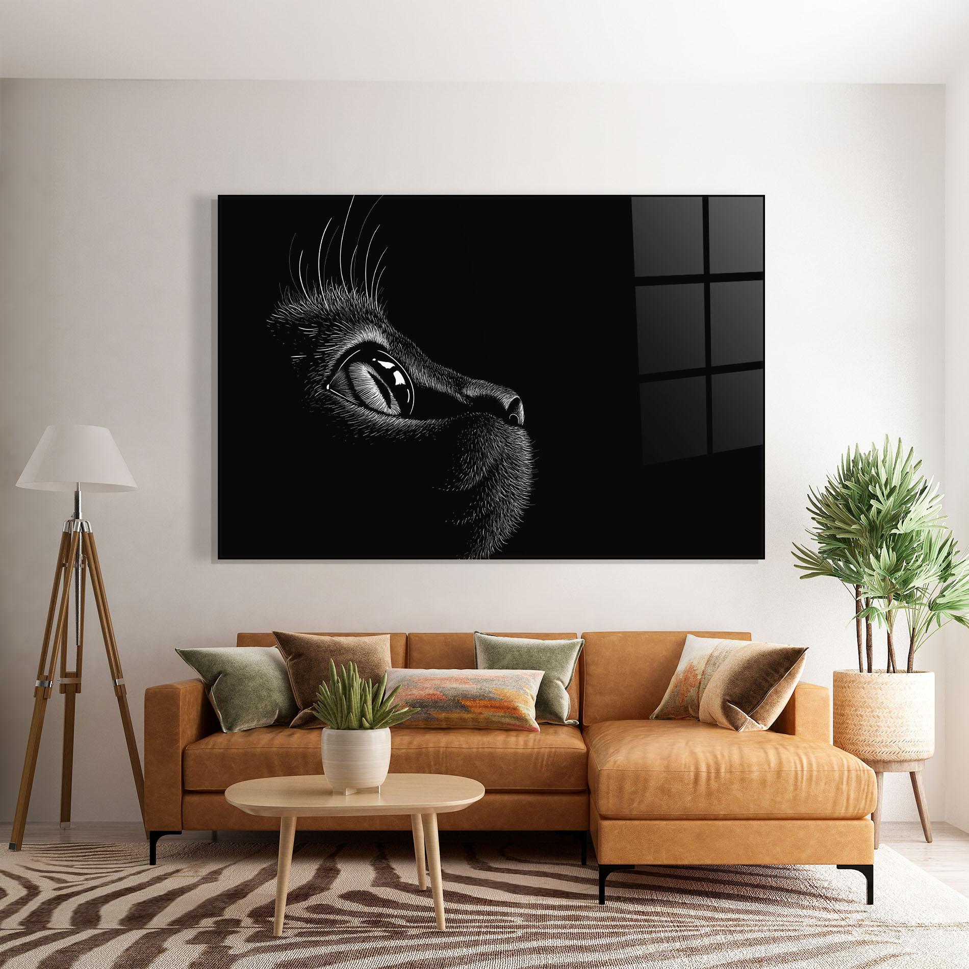 Tablou Sticla Glass Eye Cat mockup 7