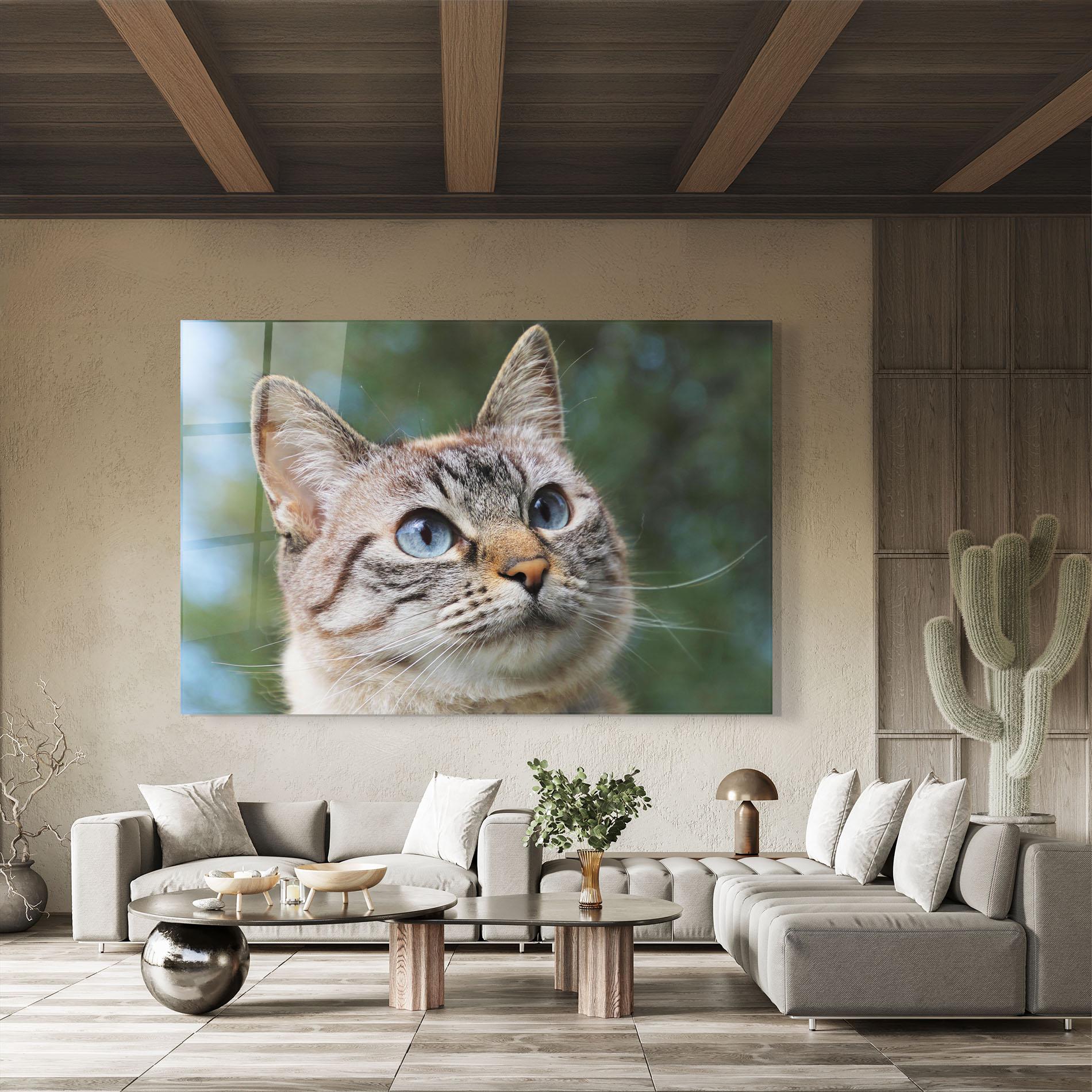 Tablou Sticla Blue Eyes Cutie mockup 8