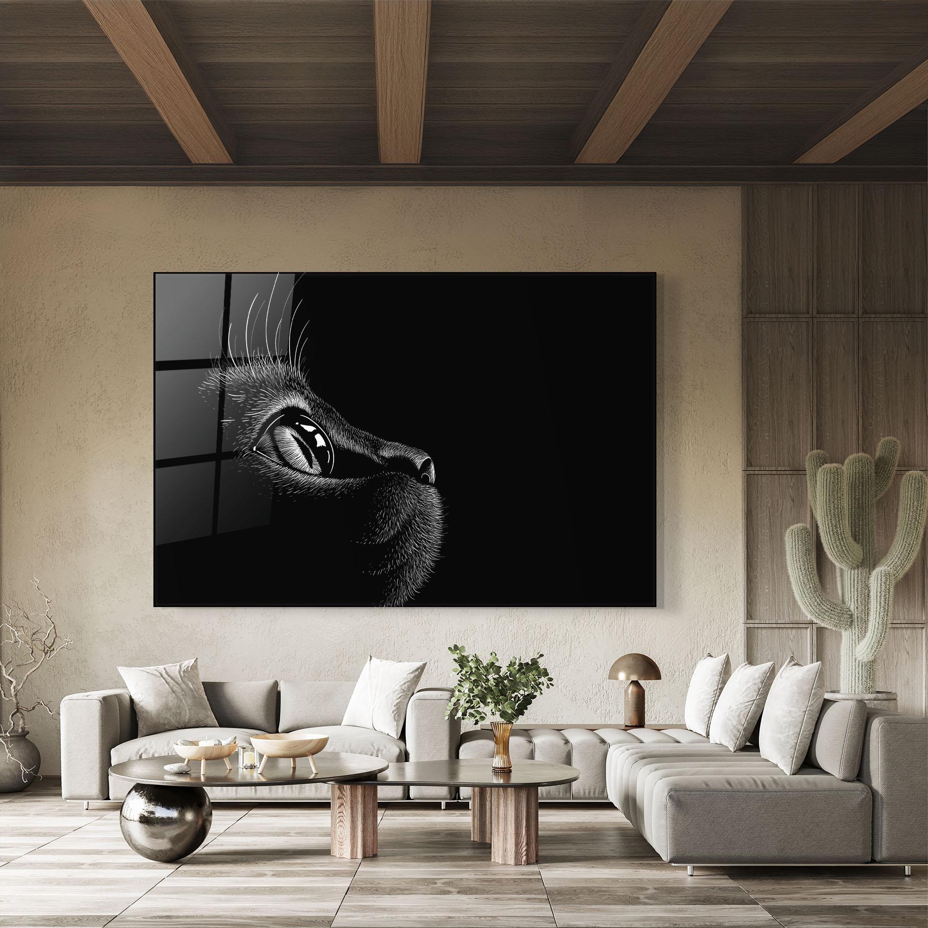 Tablou Sticla Glass Eye Cat mockup 8