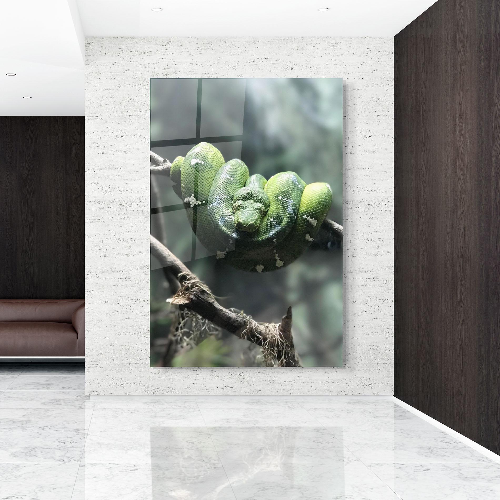 Tablou Sticla Sleepy Snake mockup 9