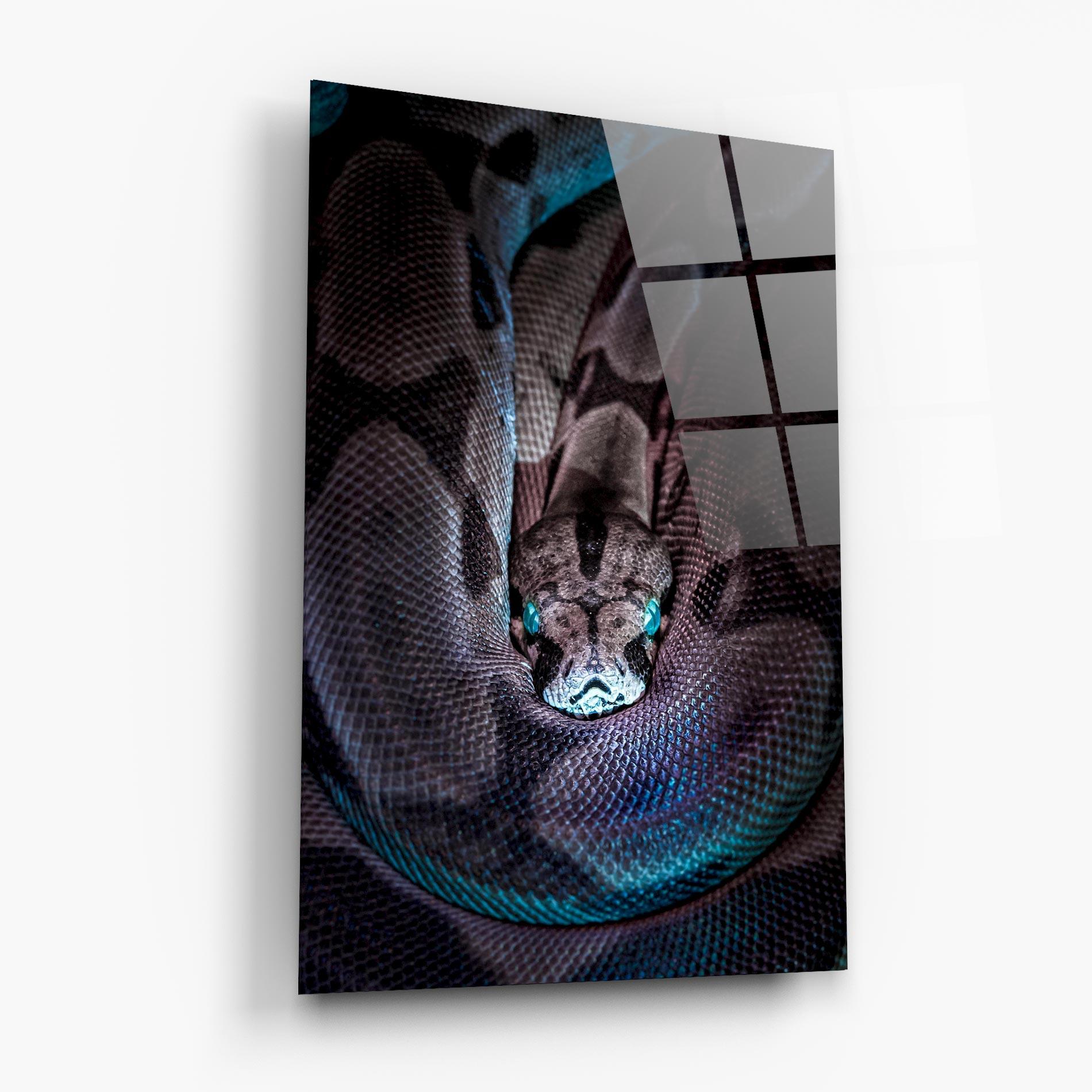 Tablou Sticla Vibrant Snake mockup 6