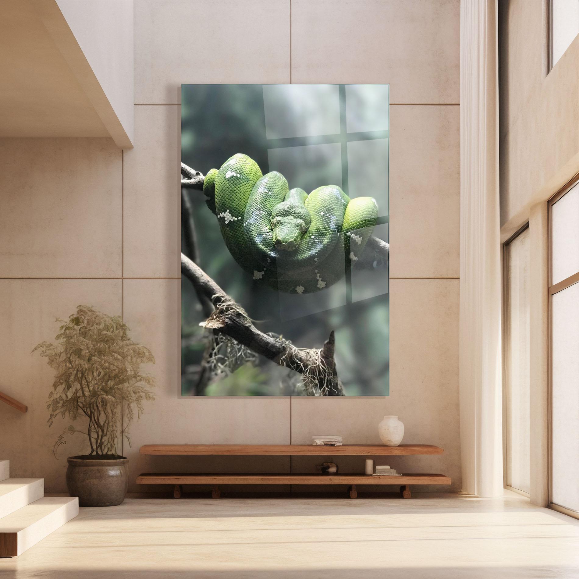 Tablou Sticla Sleepy Snake mockup 8