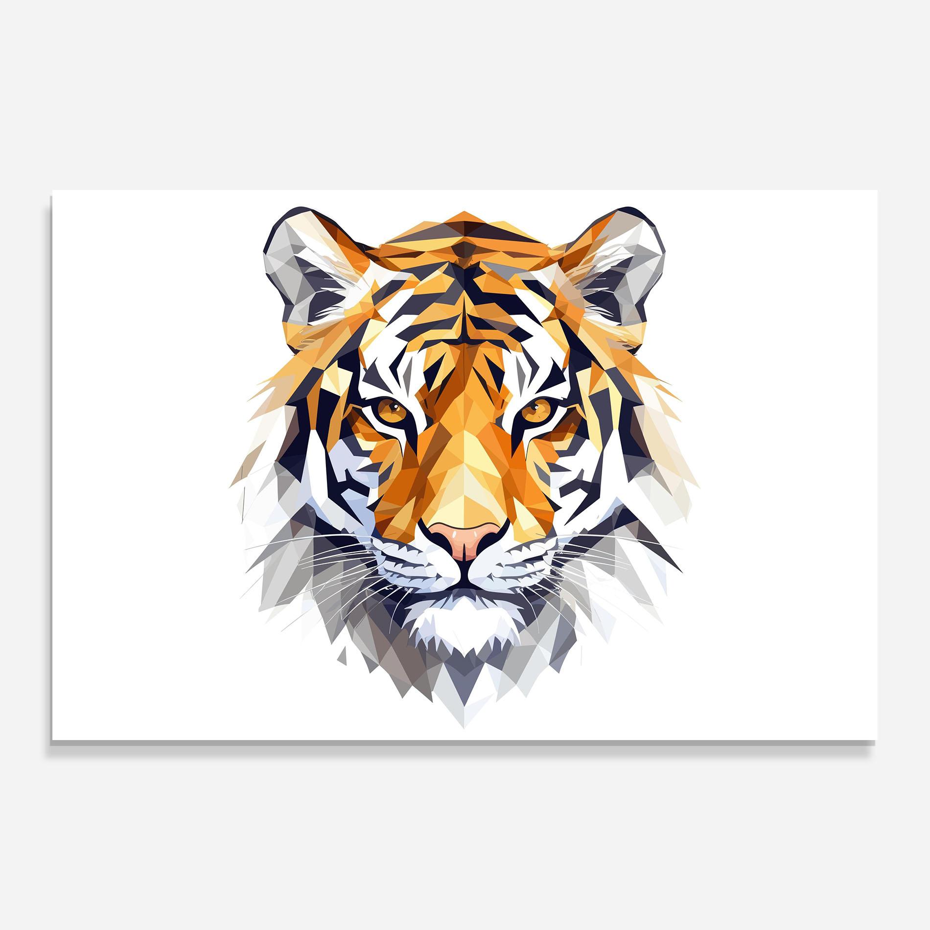 Tablou Sticla Beautifu Tiger Portrait mockup 0