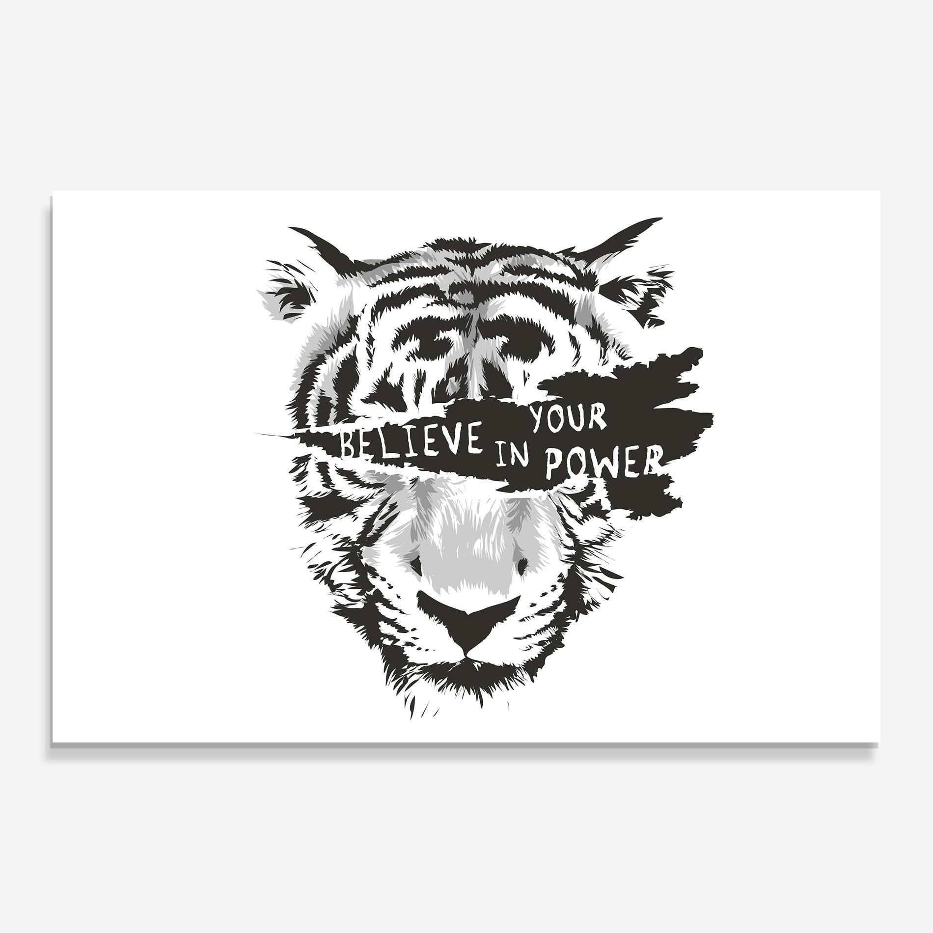 Tablou Sticla Belive In Your Power mockup 0