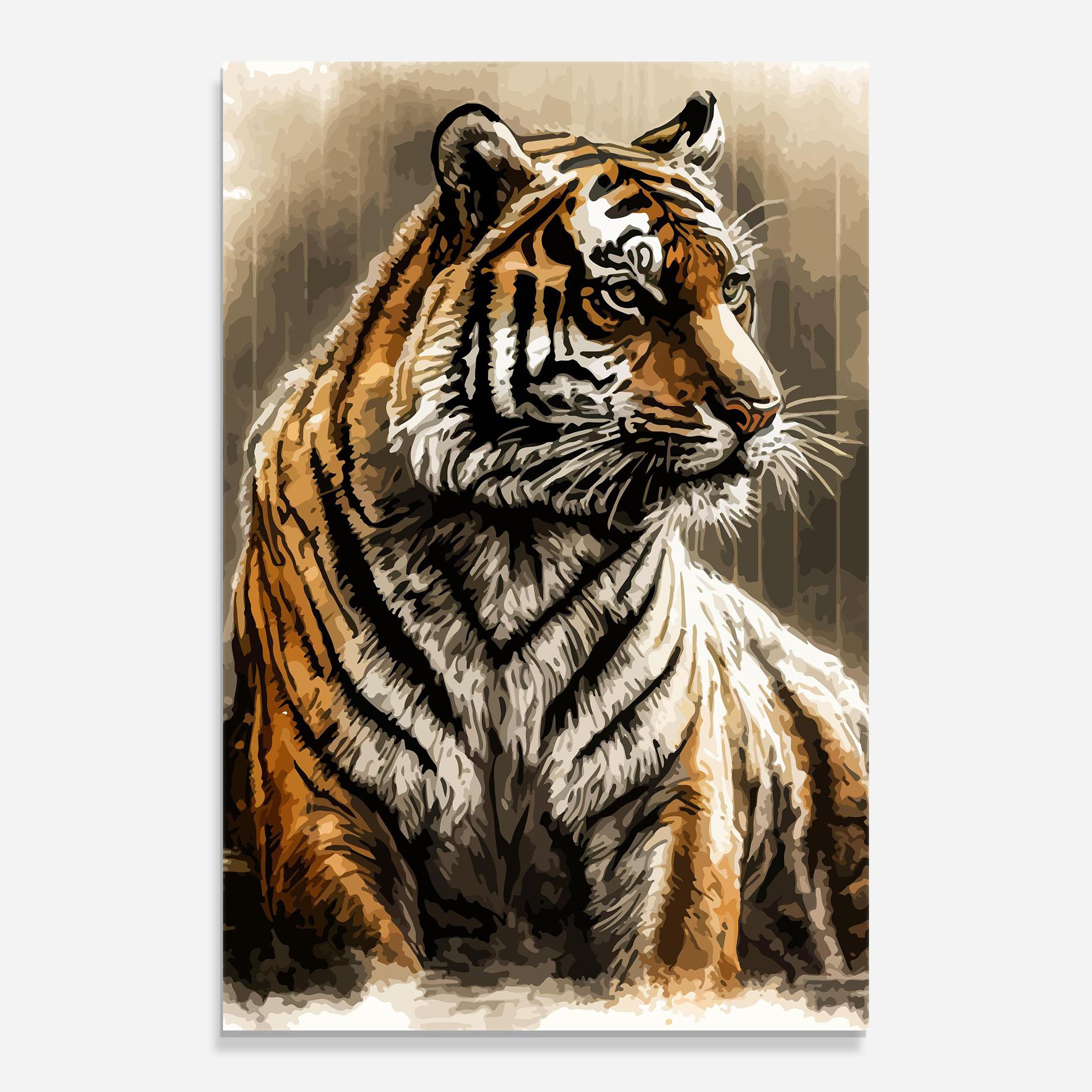 Tablou Sticla Rain Tiger mockup 0