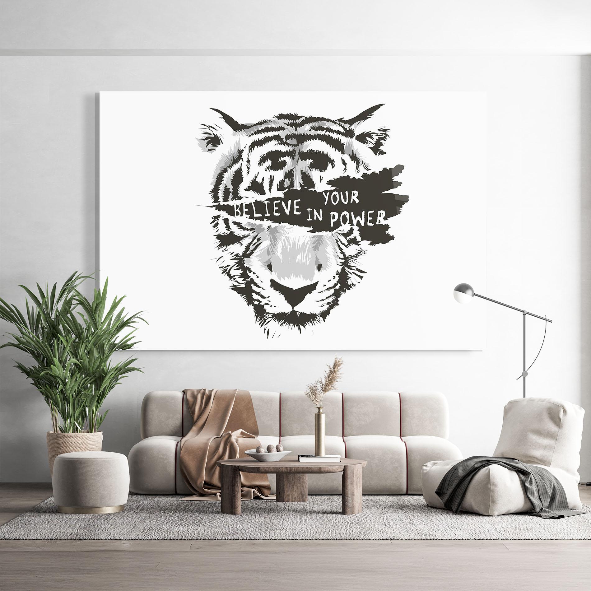 Tablou Sticla Belive In Your Power mockup 9