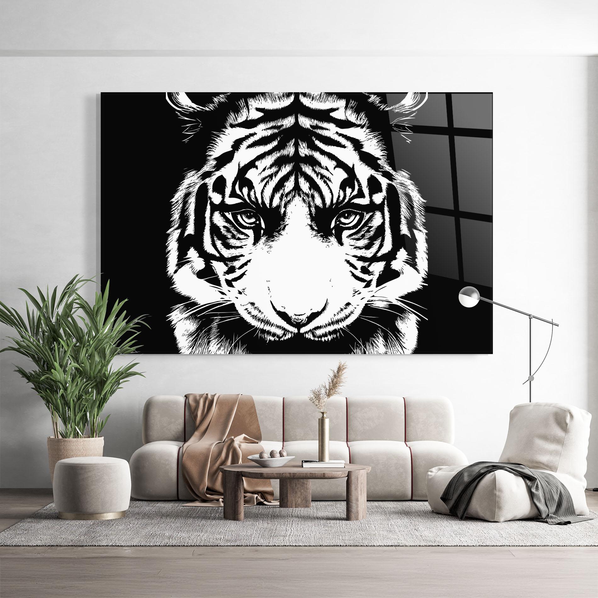 Tablou Sticla Big Eyes Tiger mockup 9