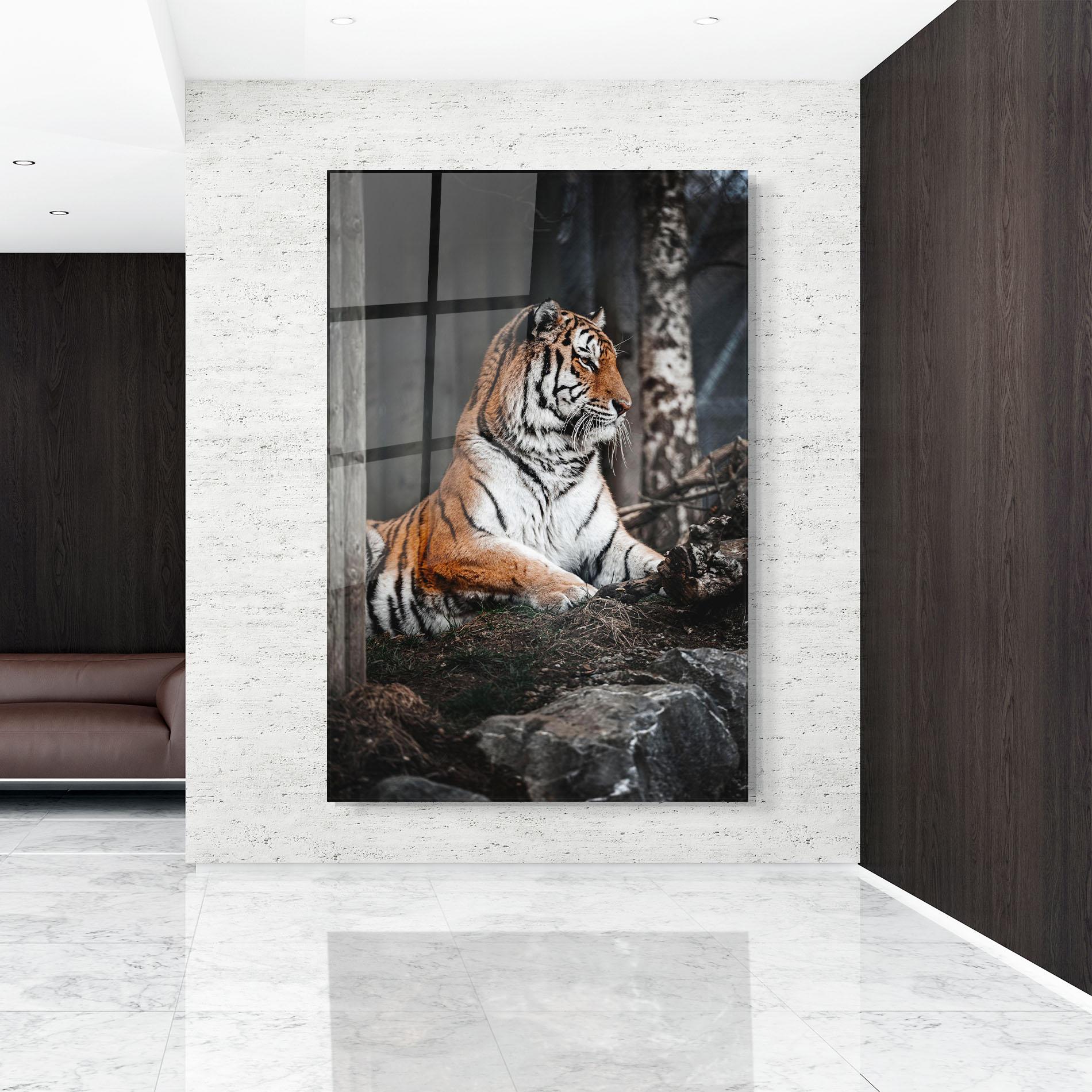Tablou Sticla Forest Tiger mockup 9