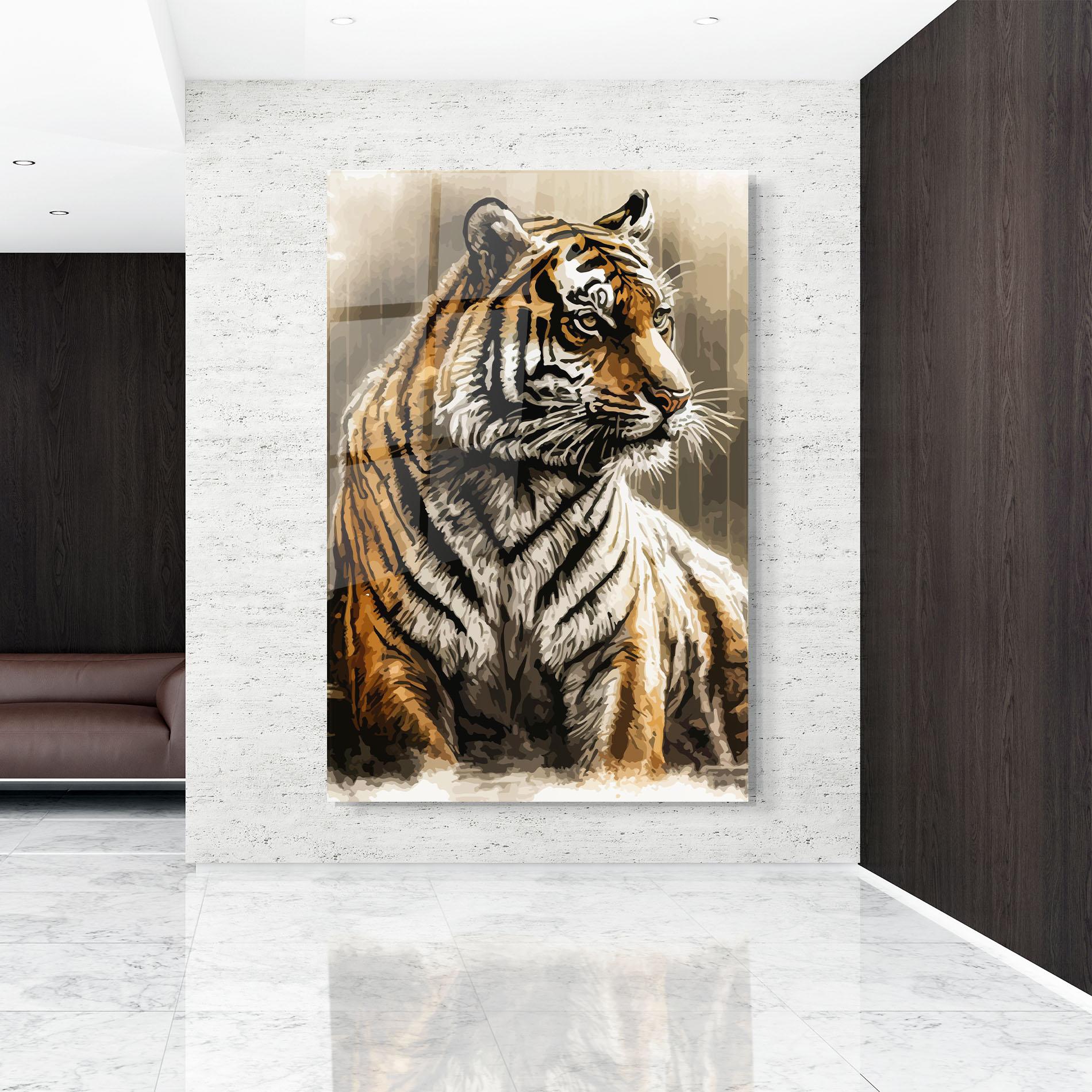 Tablou Sticla Rain Tiger mockup 9