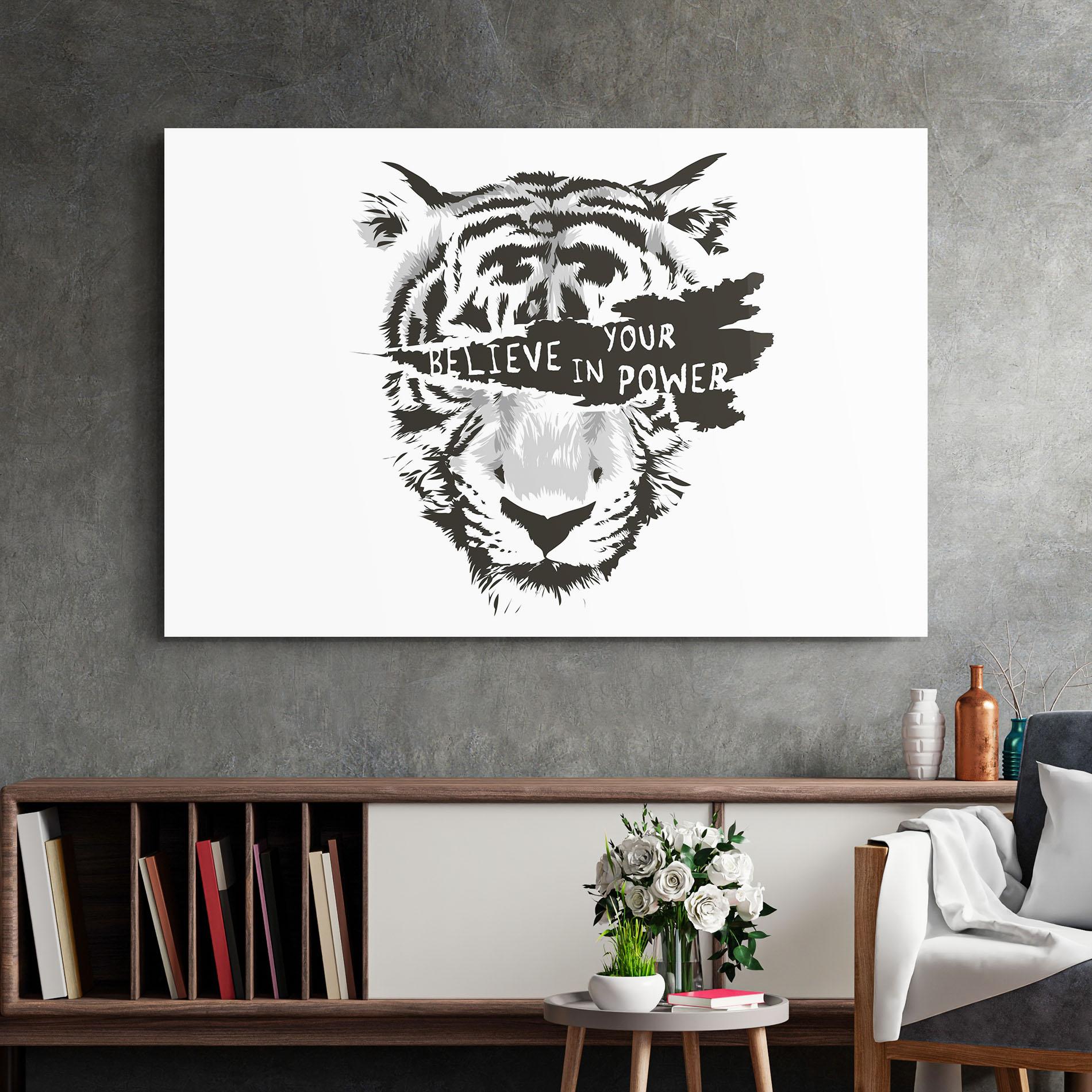 Tablou Sticla Belive In Your Power mockup 2