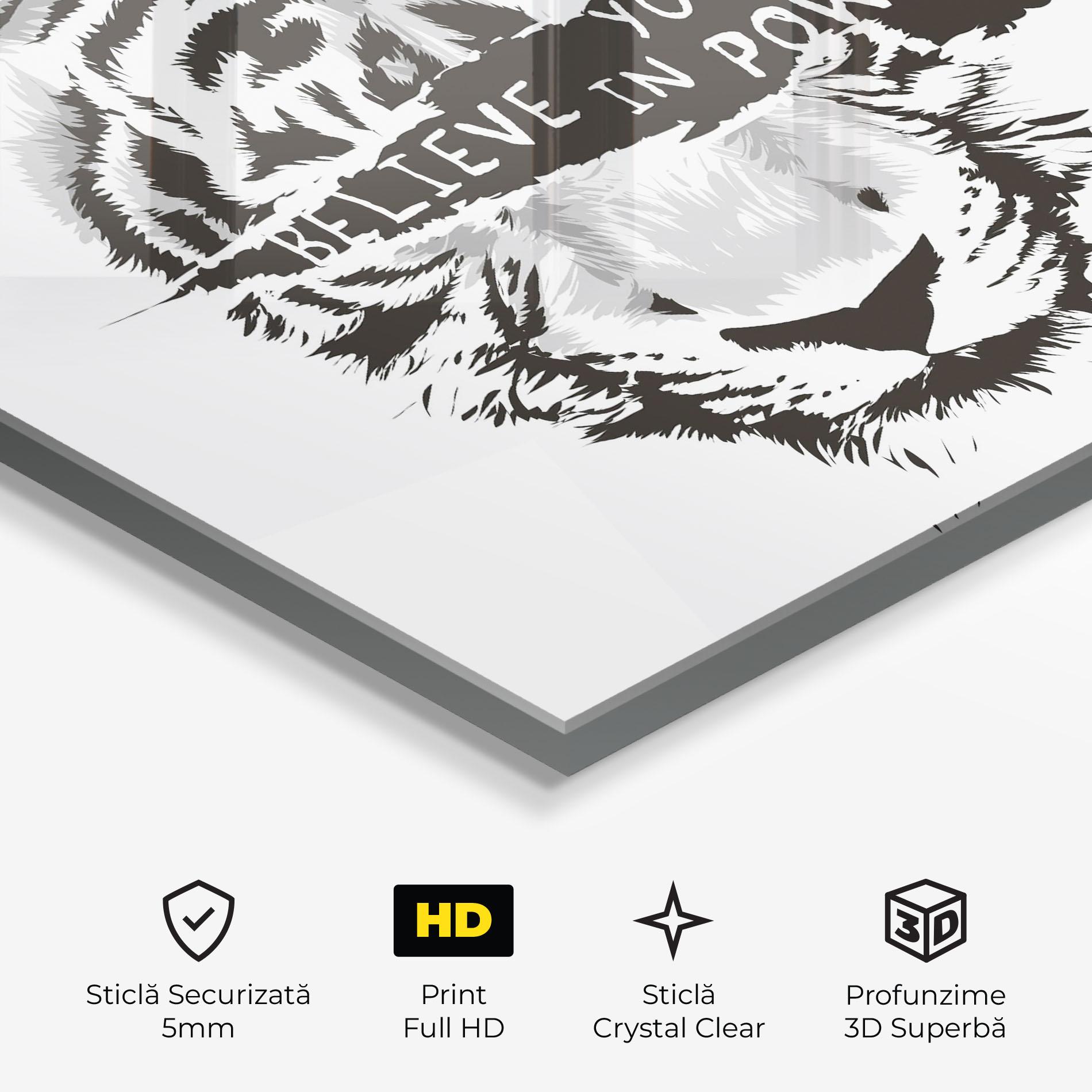 Tablou Sticla Belive In Your Power mockup 3