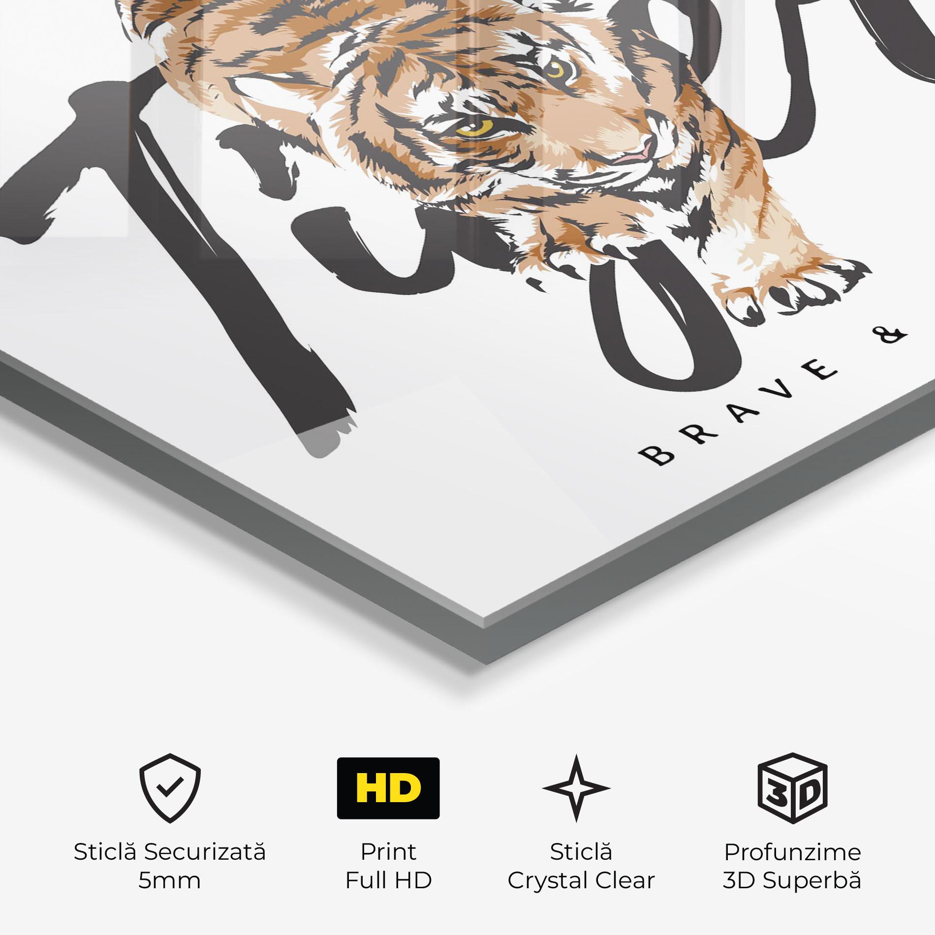 Tablou Sticla Brave And Bold mockup 3