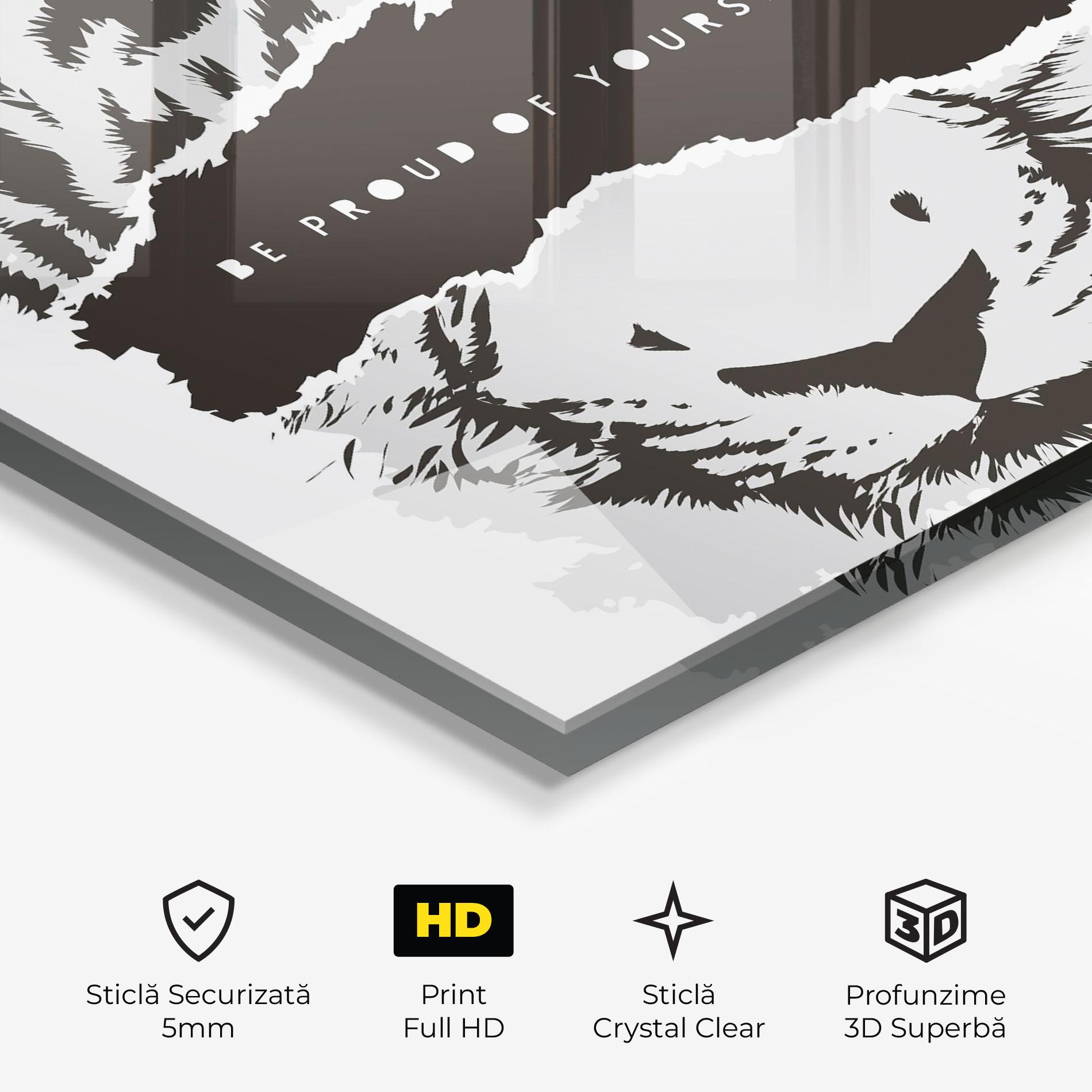 Tablou Sticla Cross The Fear mockup 3