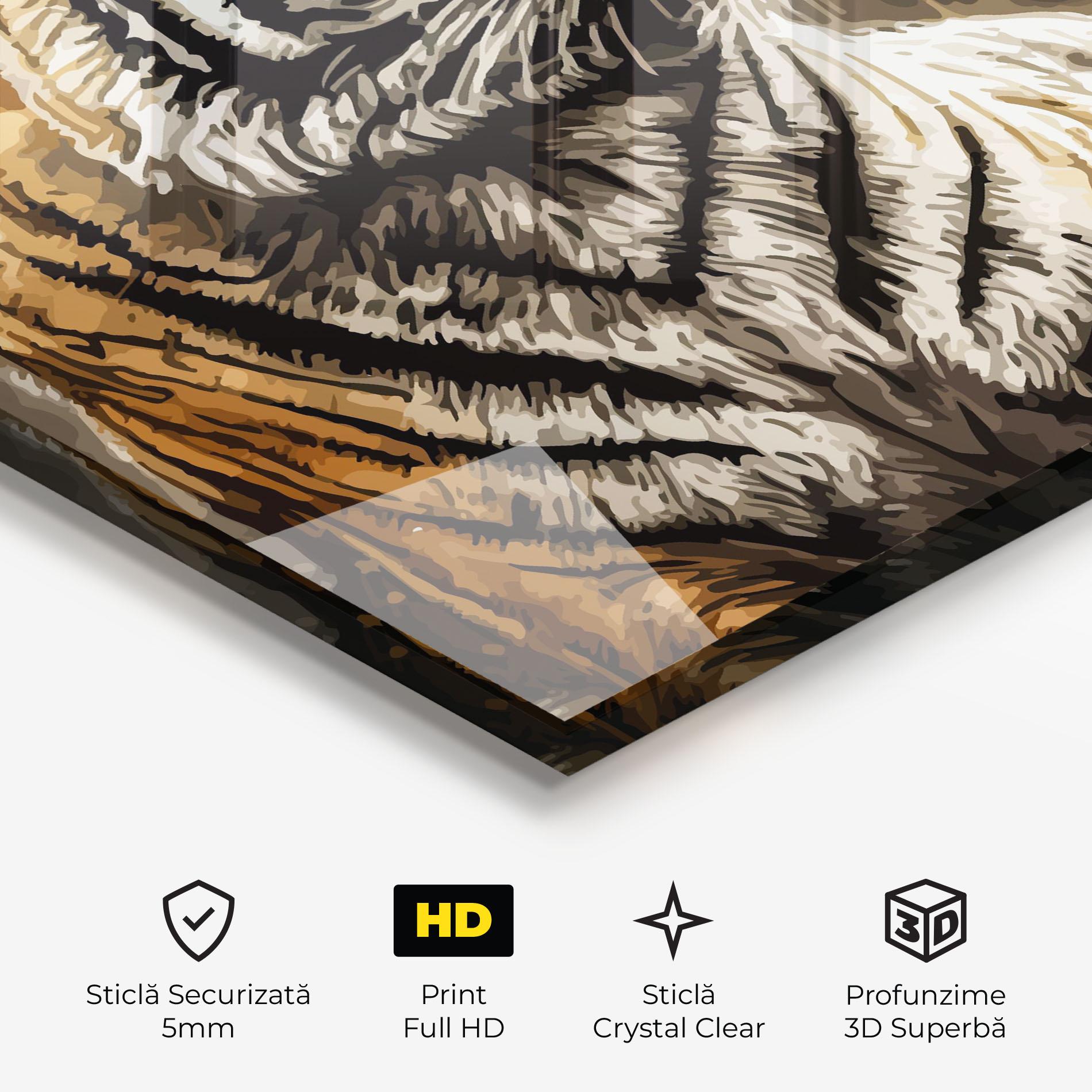 Tablou Sticla Rain Tiger mockup 3