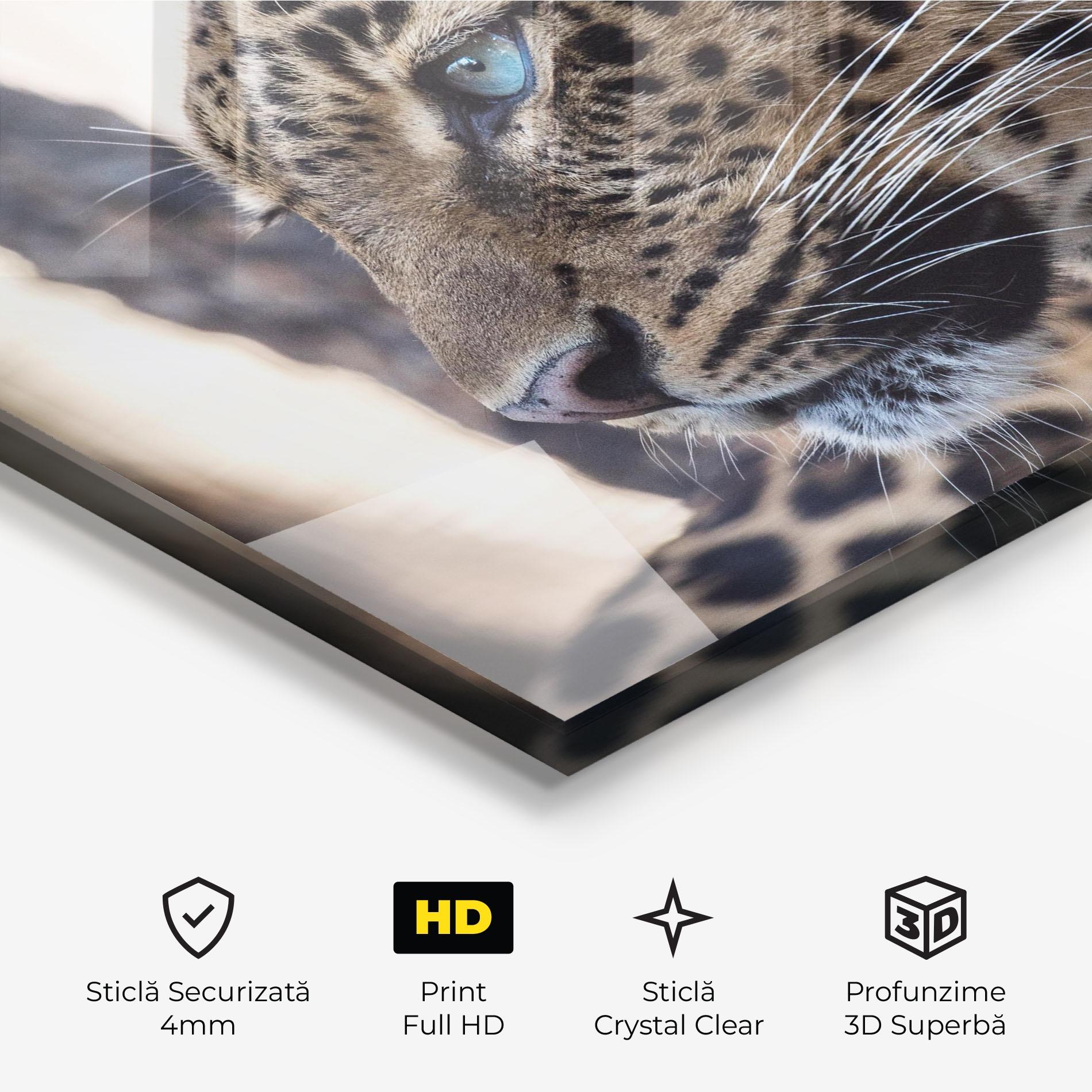 Tablou Sticla Blue Tiger mockup 3