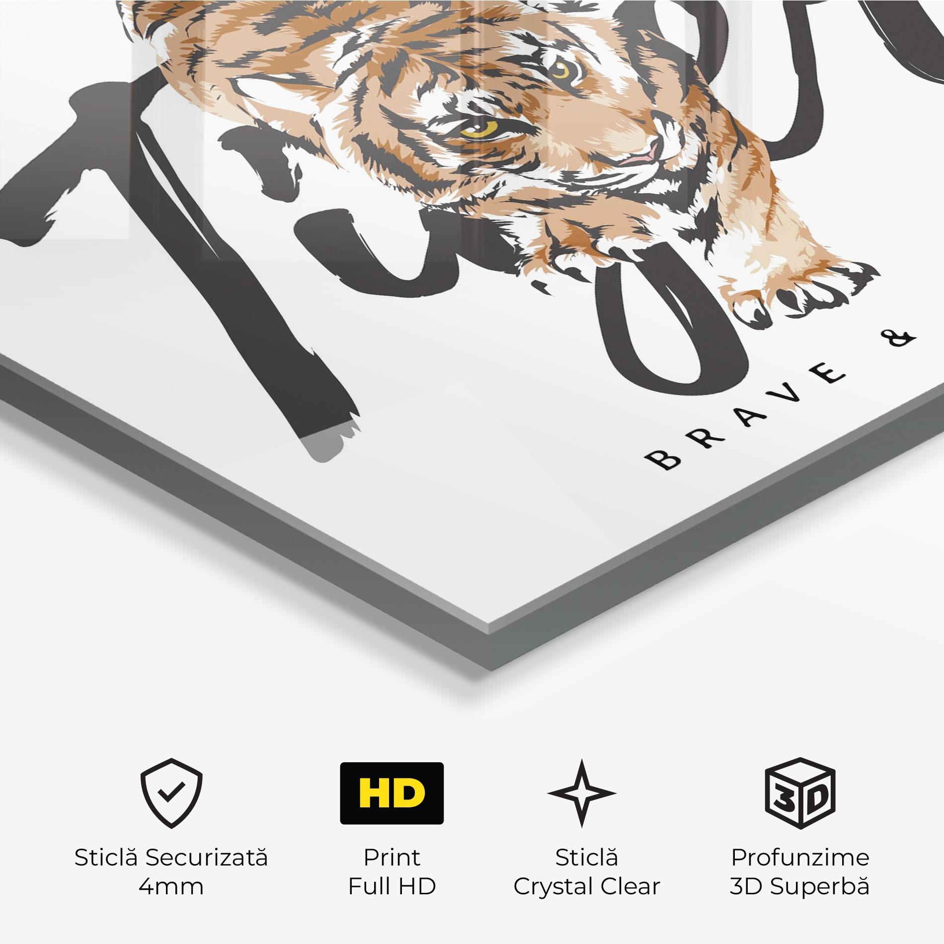 Tablou Sticla Brave And Bold mockup 3