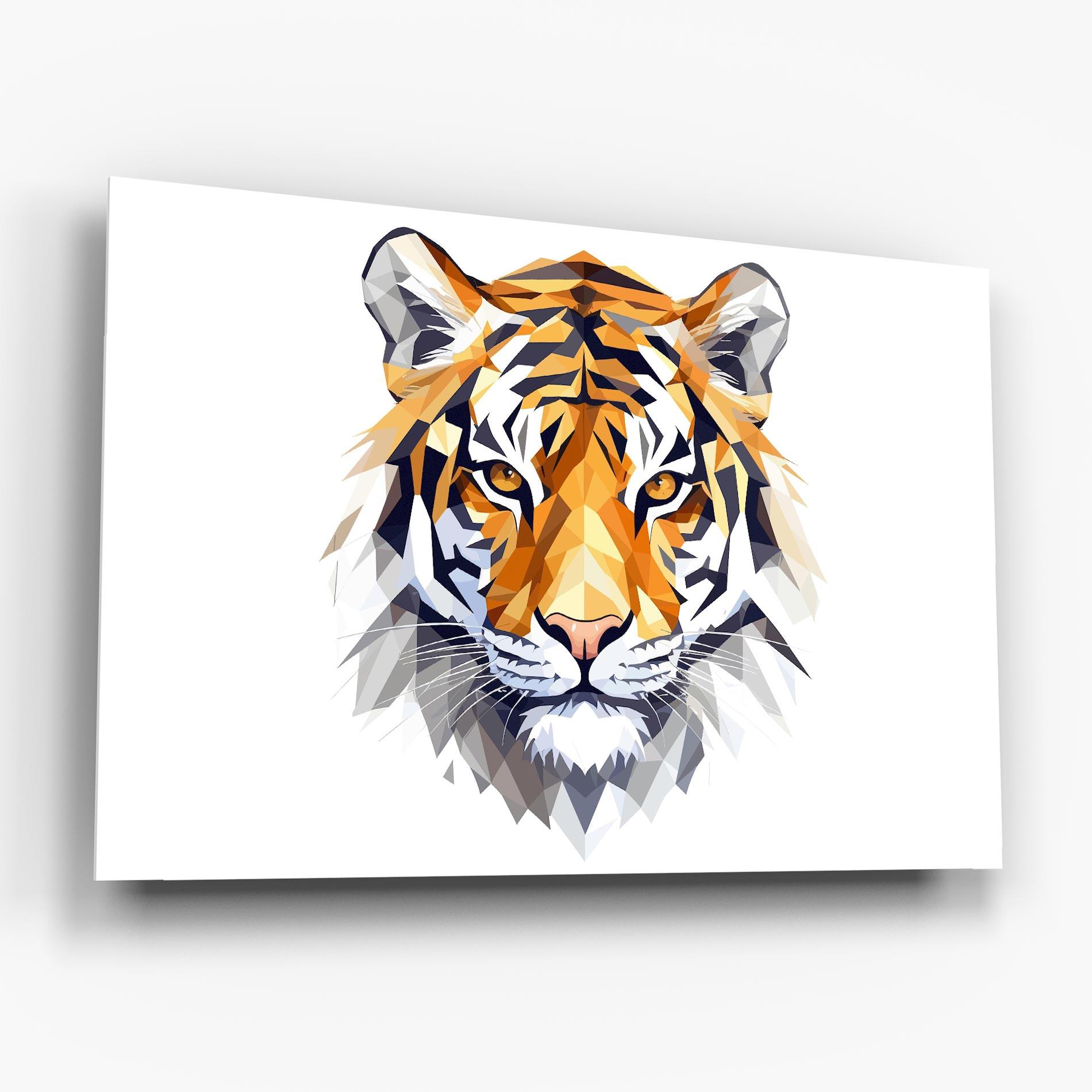 Tablou Sticla Beautifu Tiger Portrait mockup 6