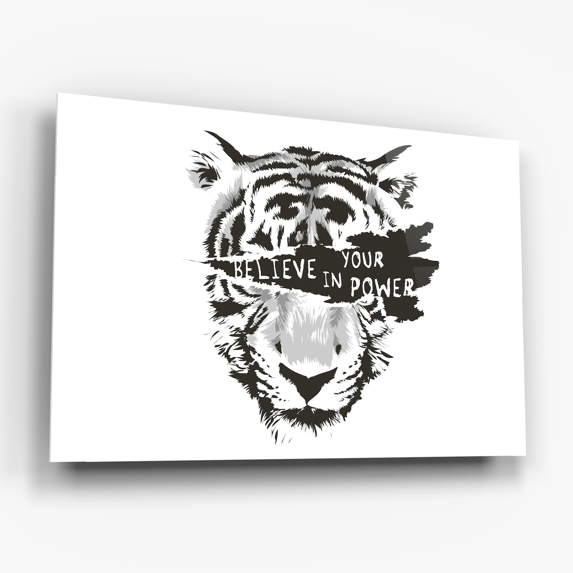 Tablou Sticla Belive In Your Power mockup 6