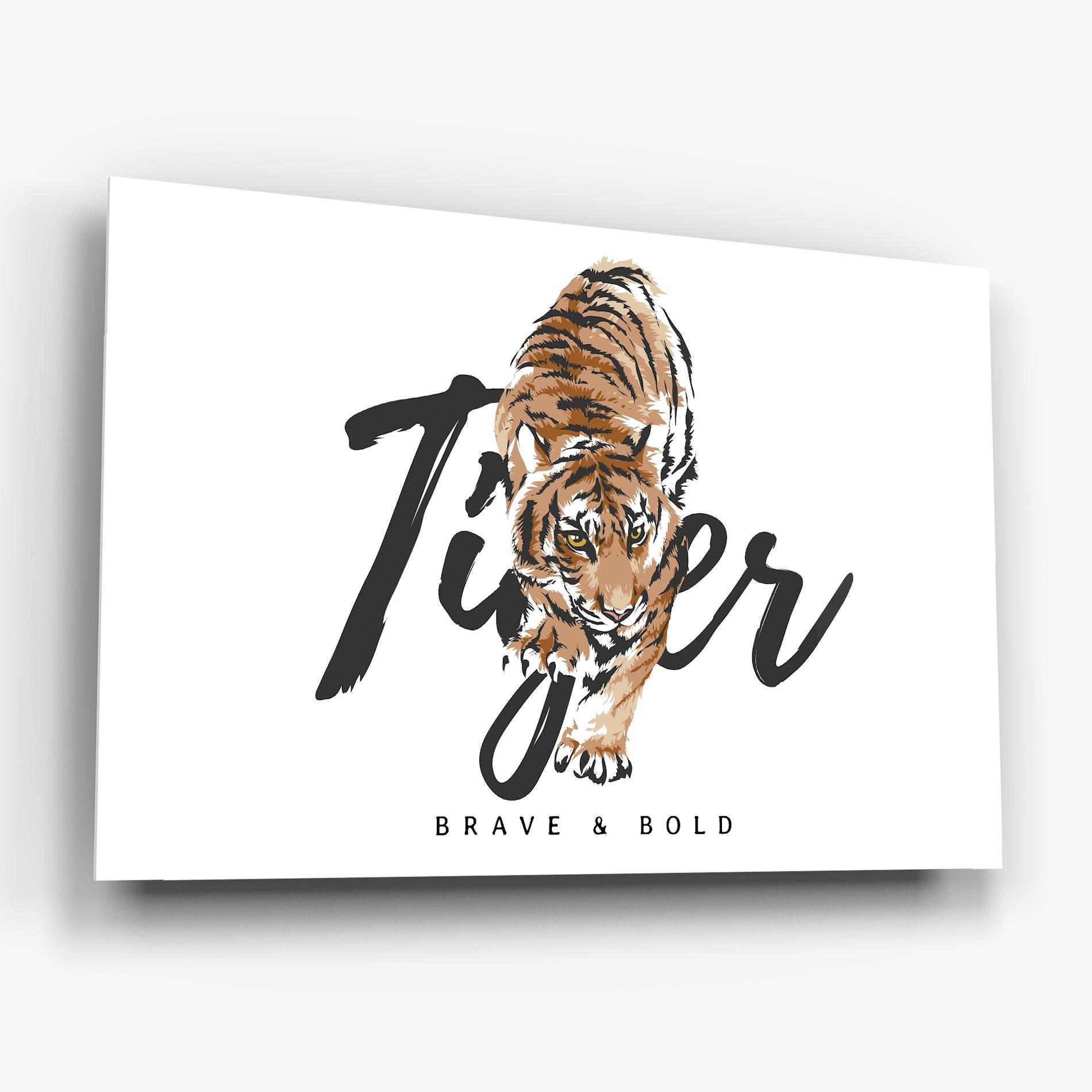 Tablou Sticla Brave And Bold mockup 6