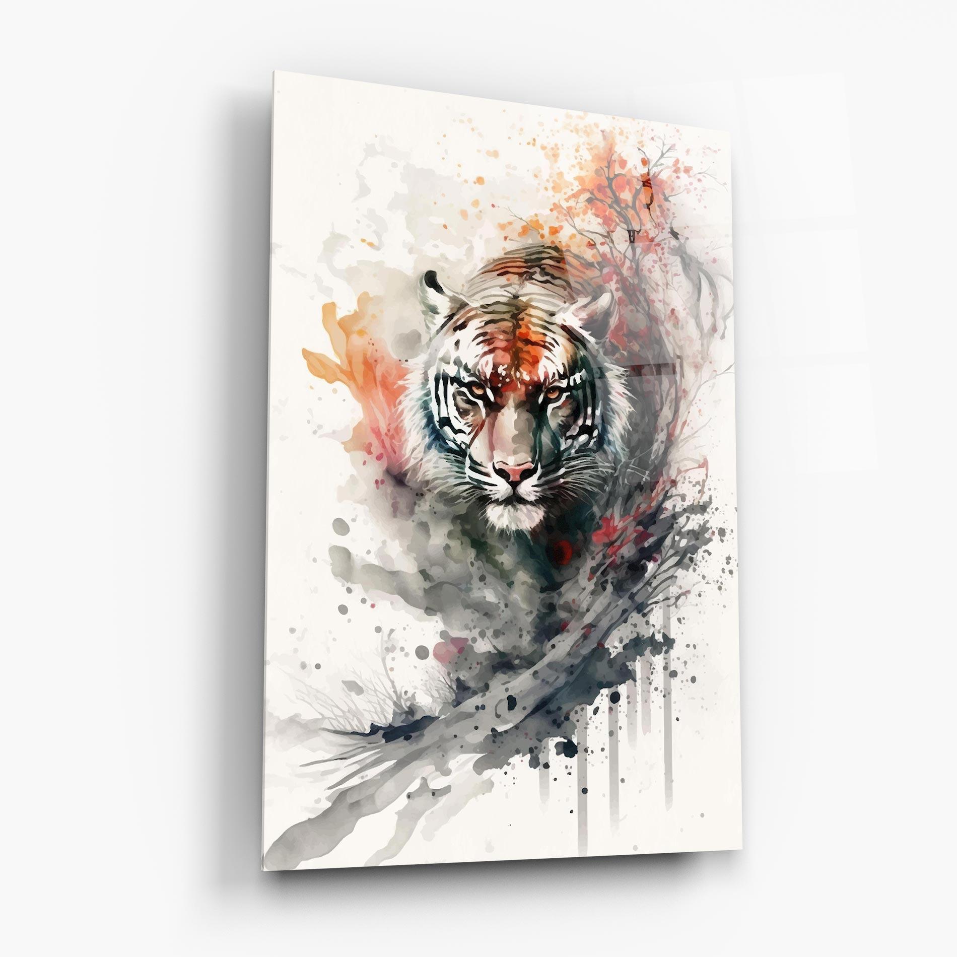 Tablou Sticla Beautiful Tiger Art mockup 6