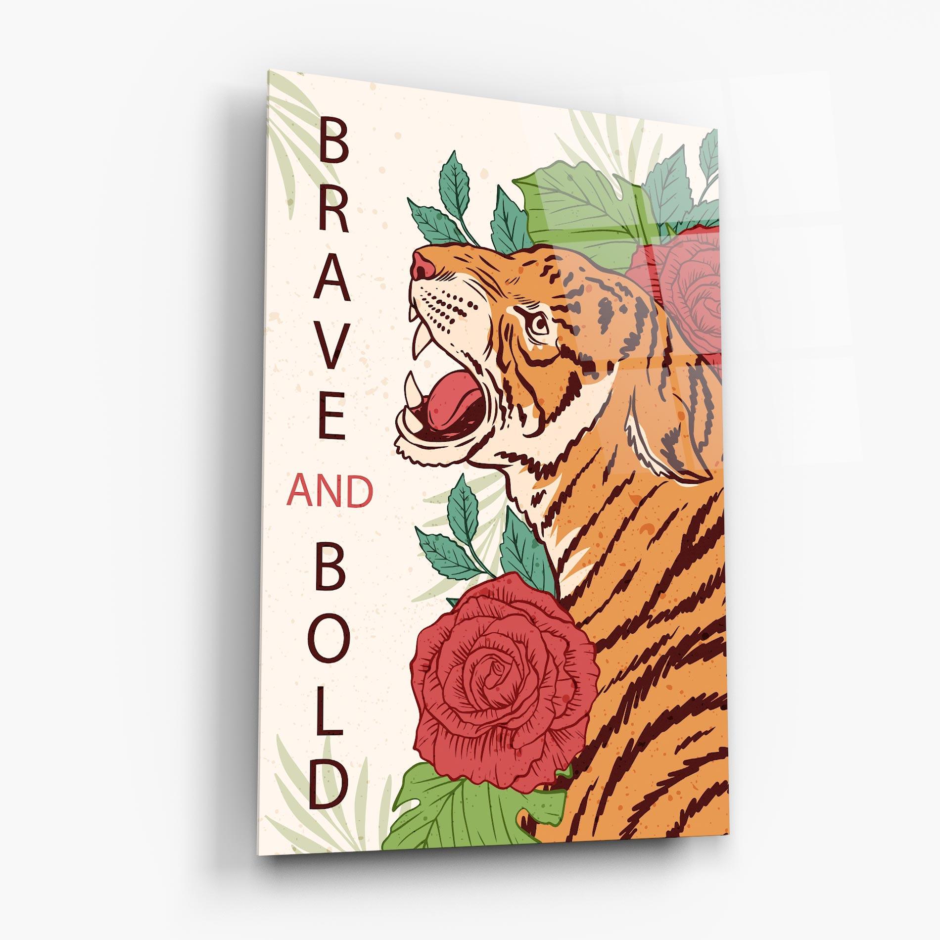 Tablou Sticla Brave Tiger mockup 6