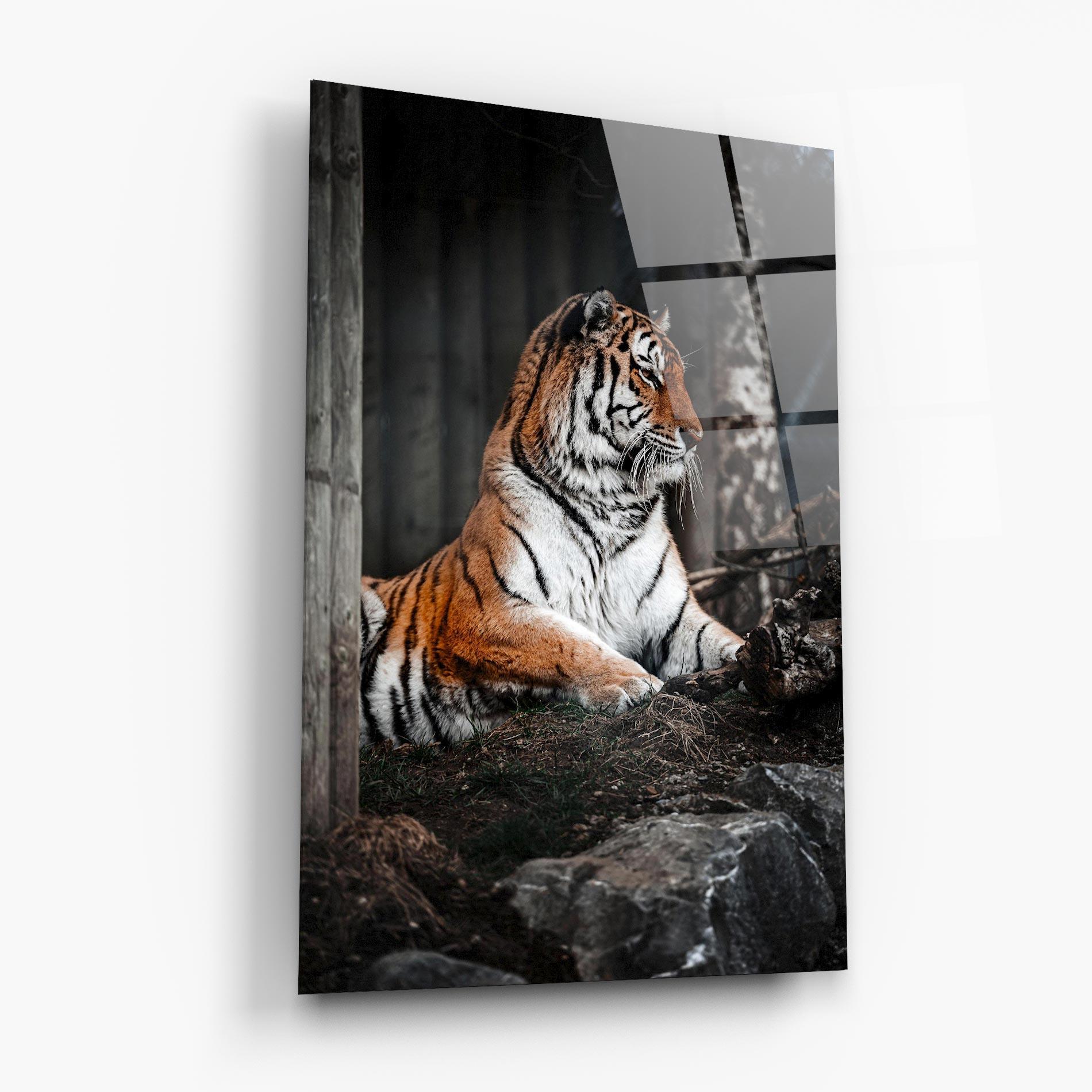 Tablou Sticla Forest Tiger mockup 6