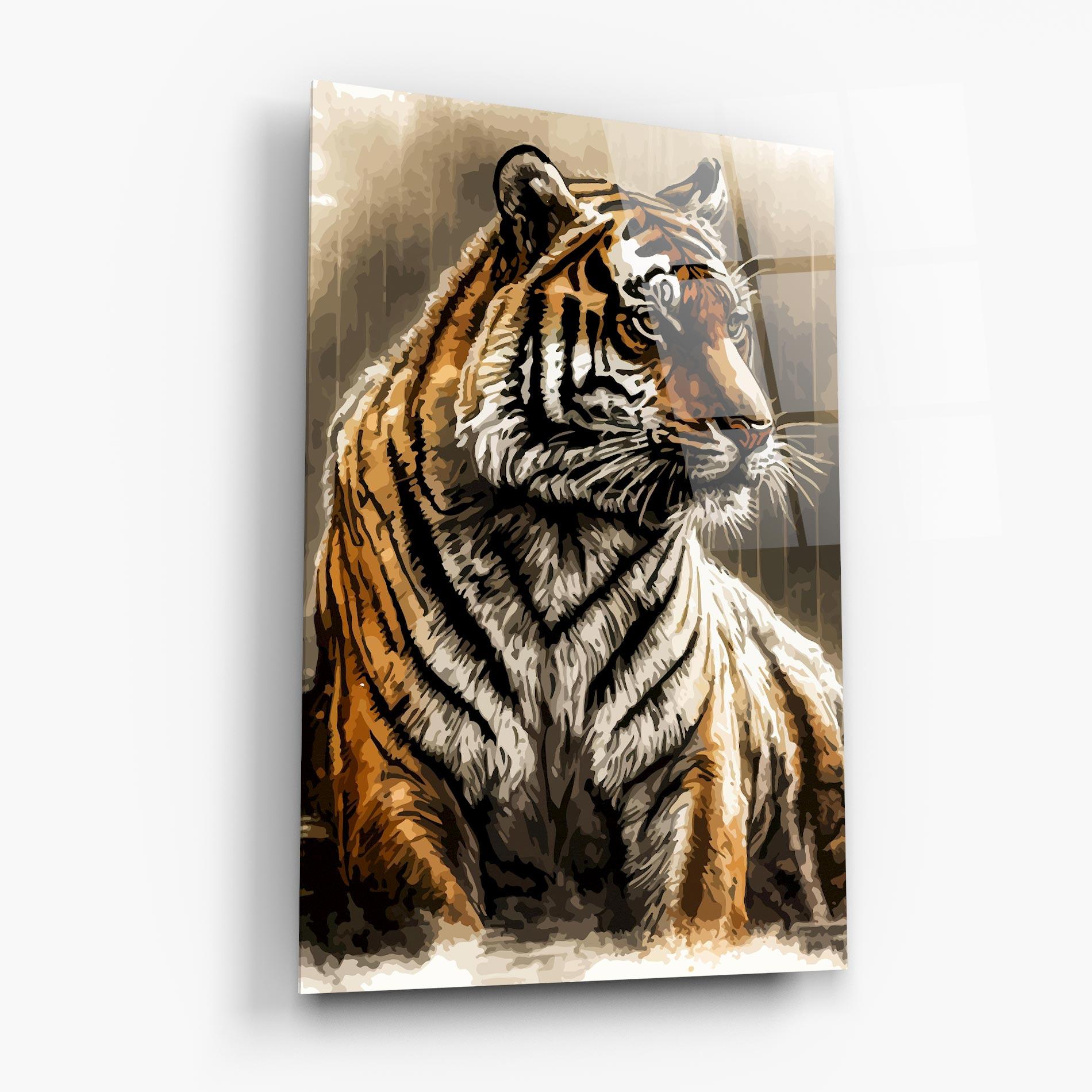 Tablou Sticla Rain Tiger mockup 6