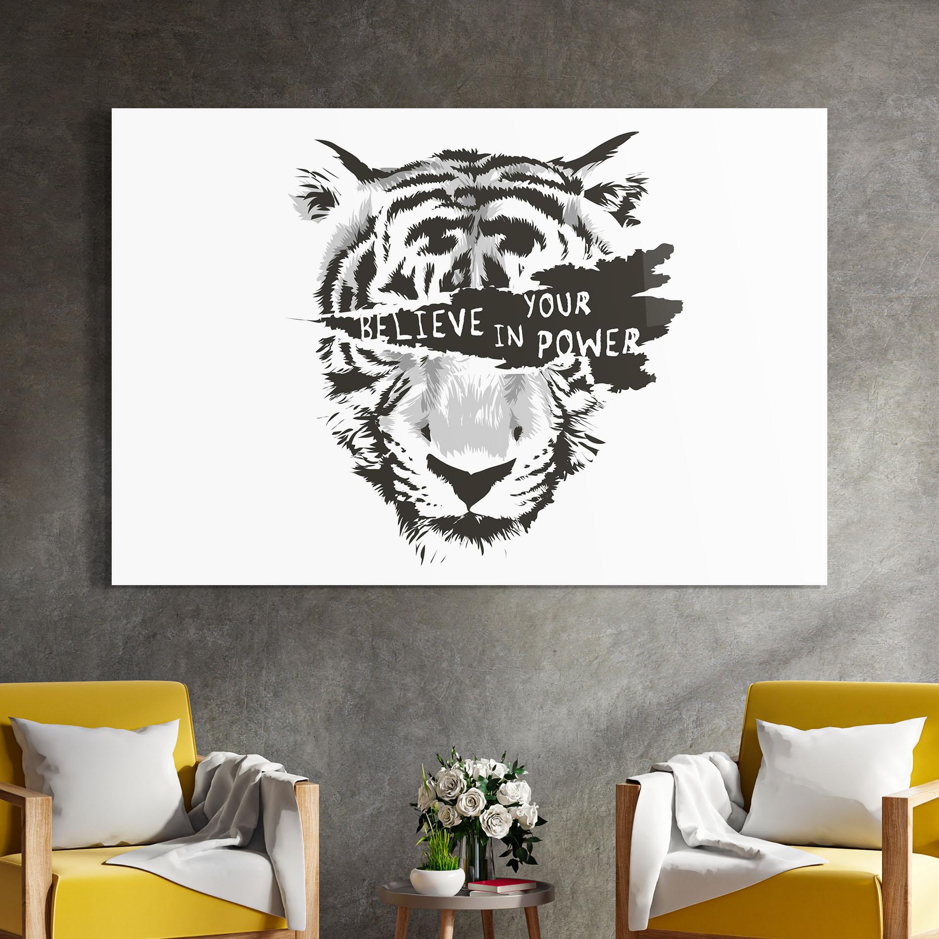 Tablou Sticla Belive In Your Power mockup 4