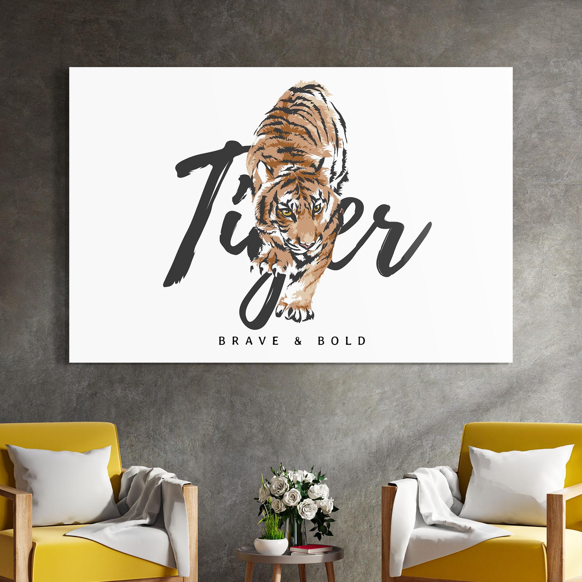 Tablou Sticla Brave And Bold mockup 4