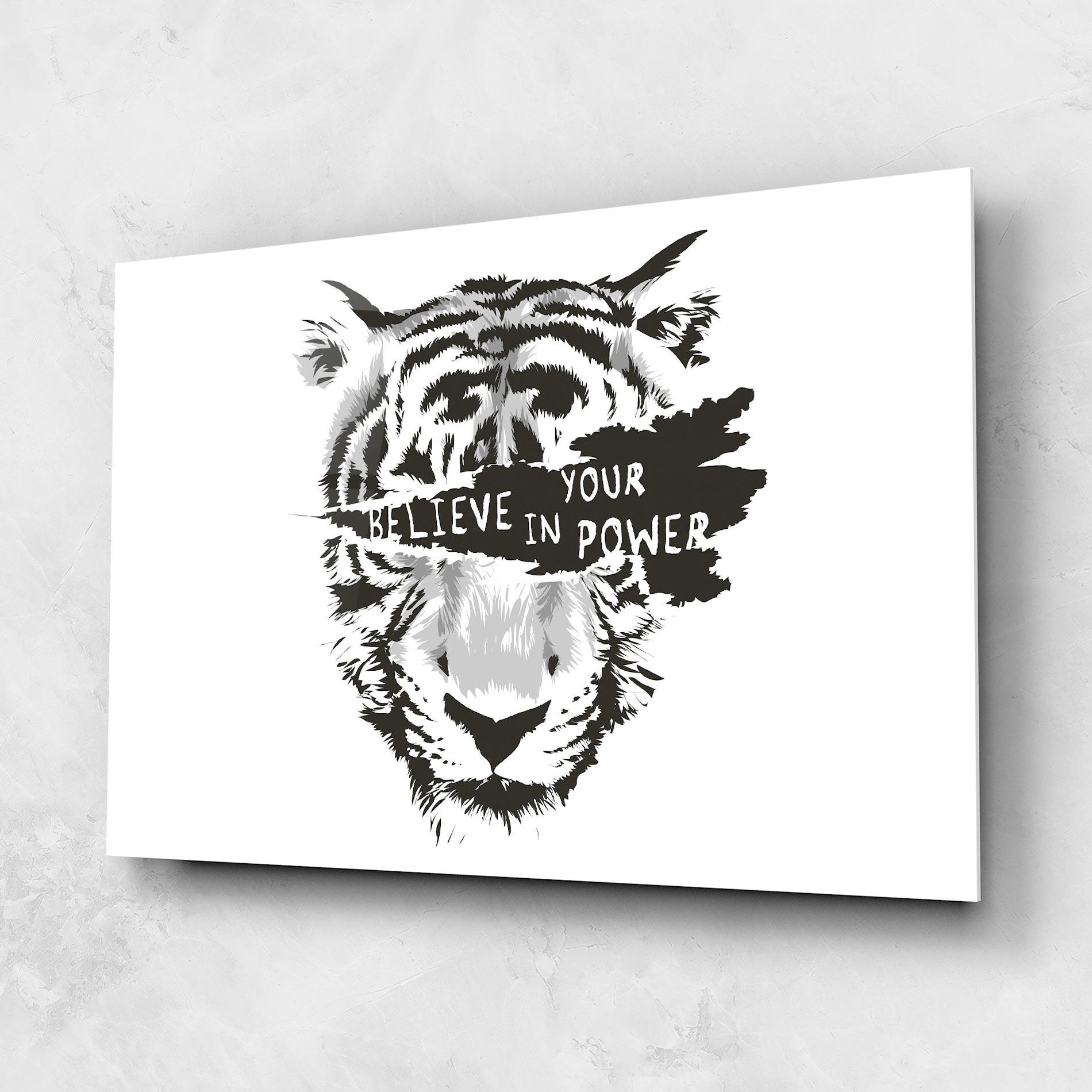 Tablou Sticla Belive In Your Power mockup 1