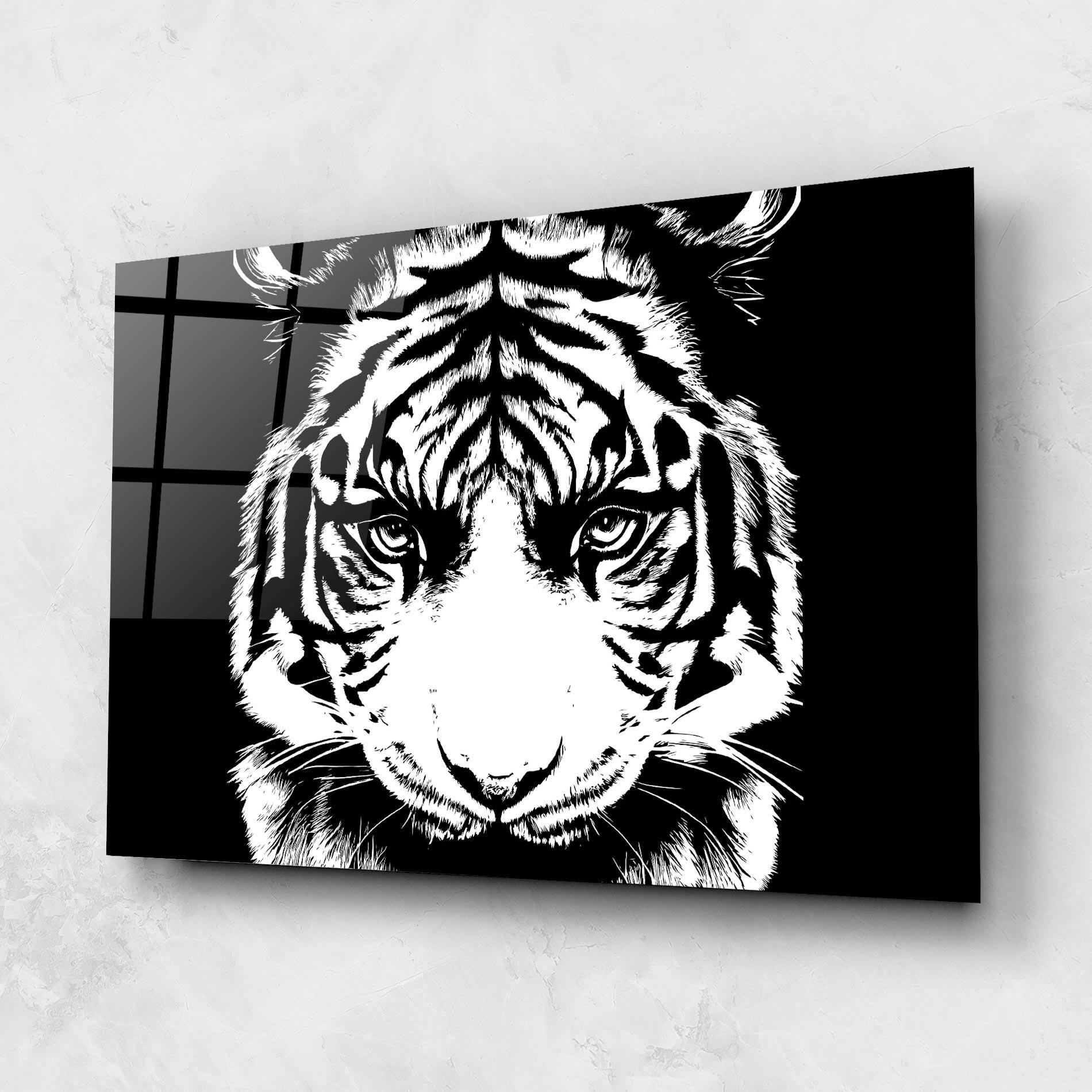 Tablou Sticla Big Eyes Tiger mockup 1