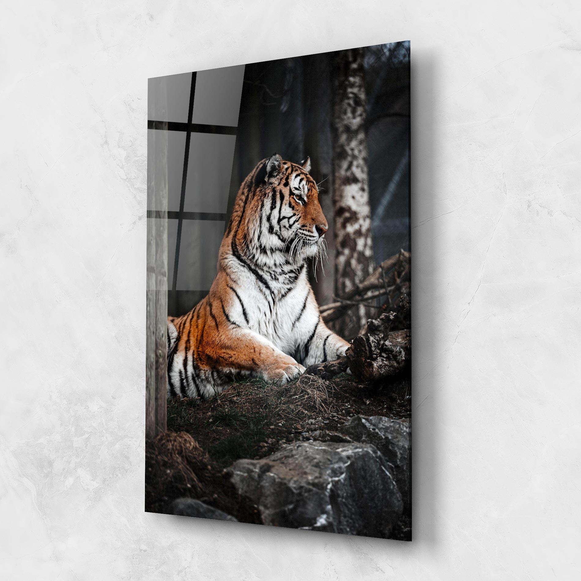 Tablou Sticla Forest Tiger mockup 1