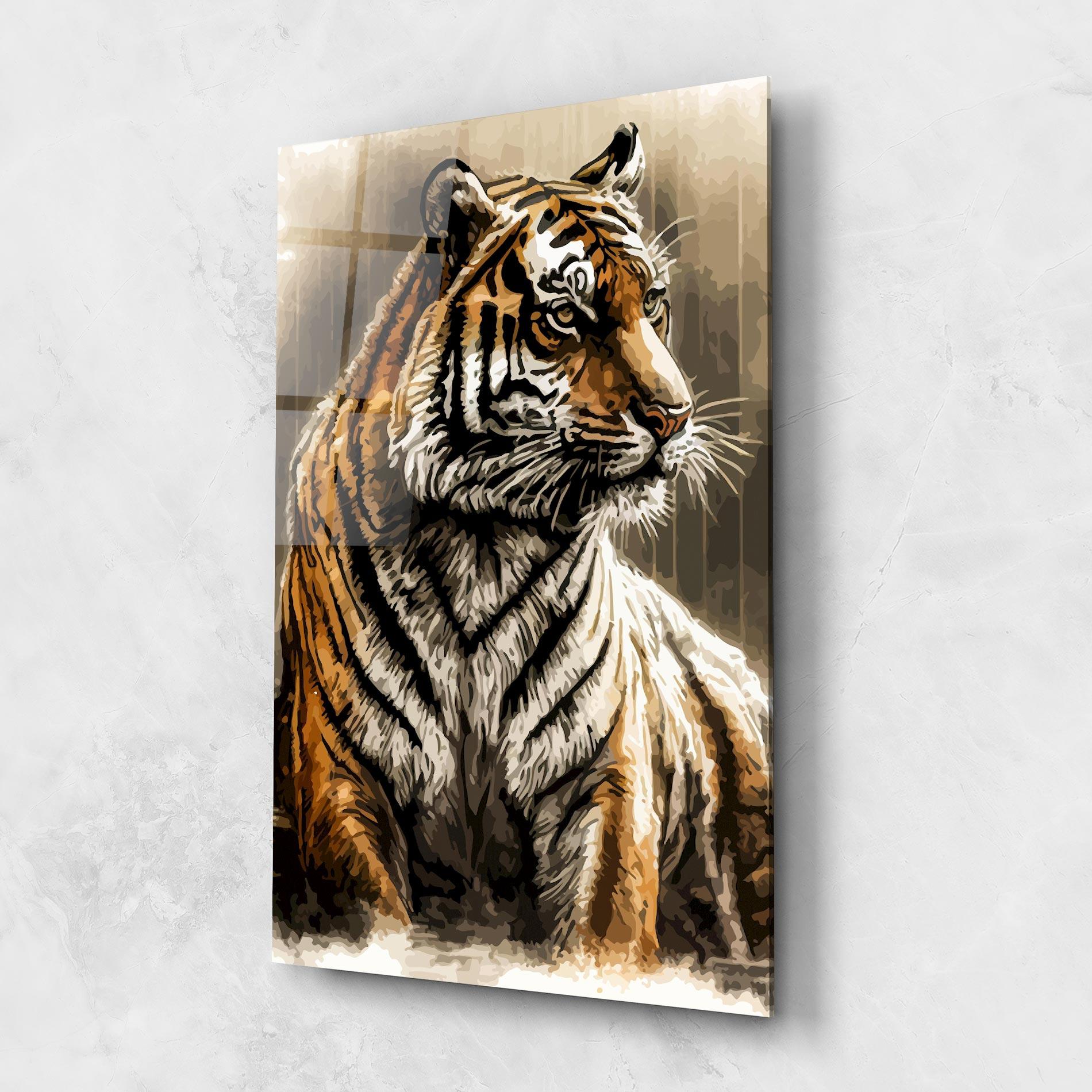 Tablou Sticla Rain Tiger mockup 1