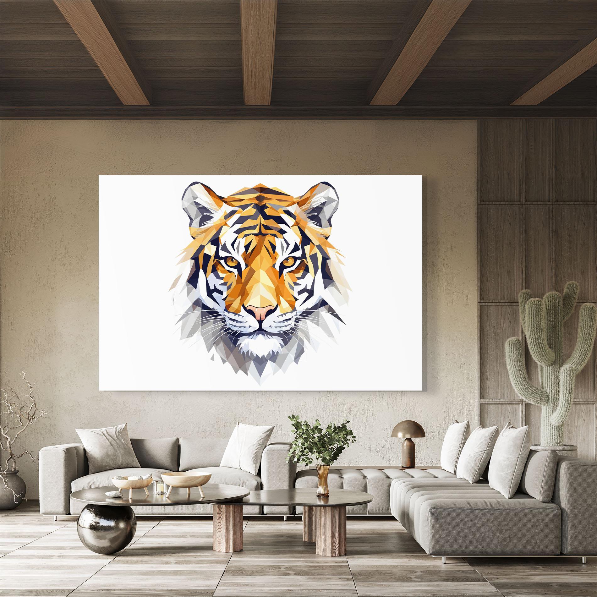 Tablou Sticla Beautifu Tiger Portrait mockup 8
