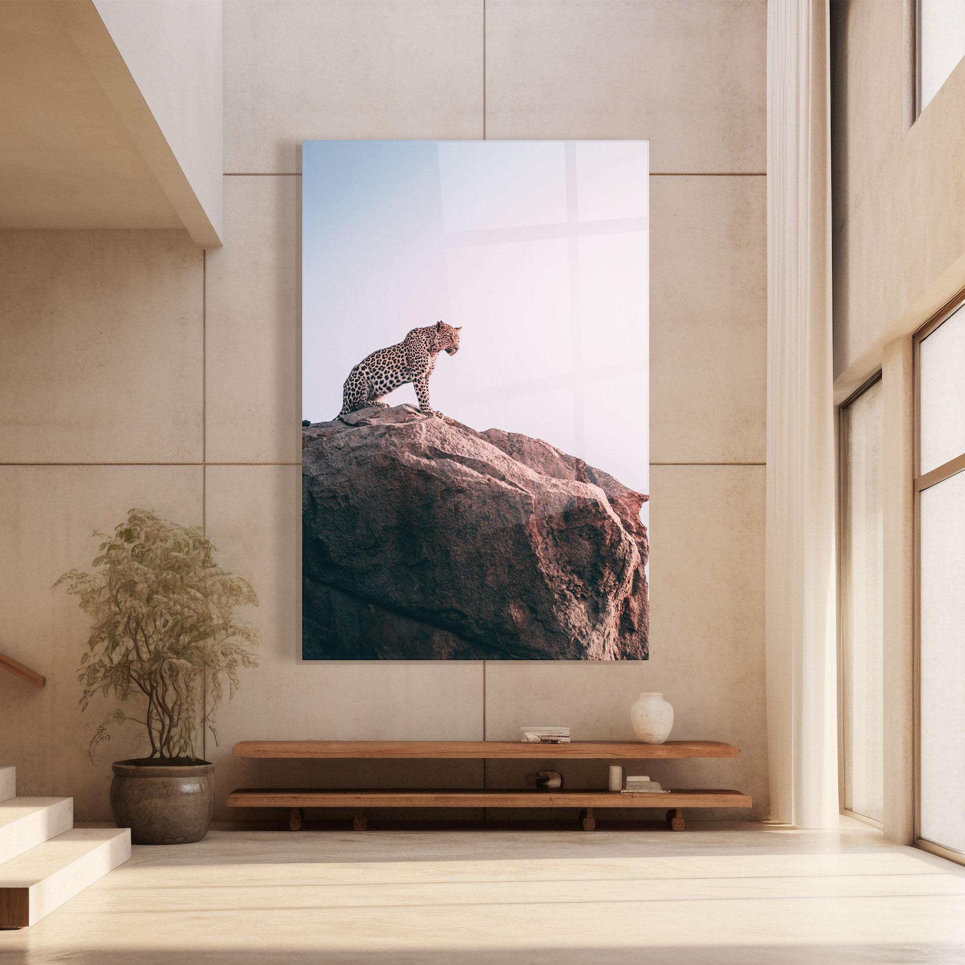 Tablou Sticla Mountain Leopard mockup 8